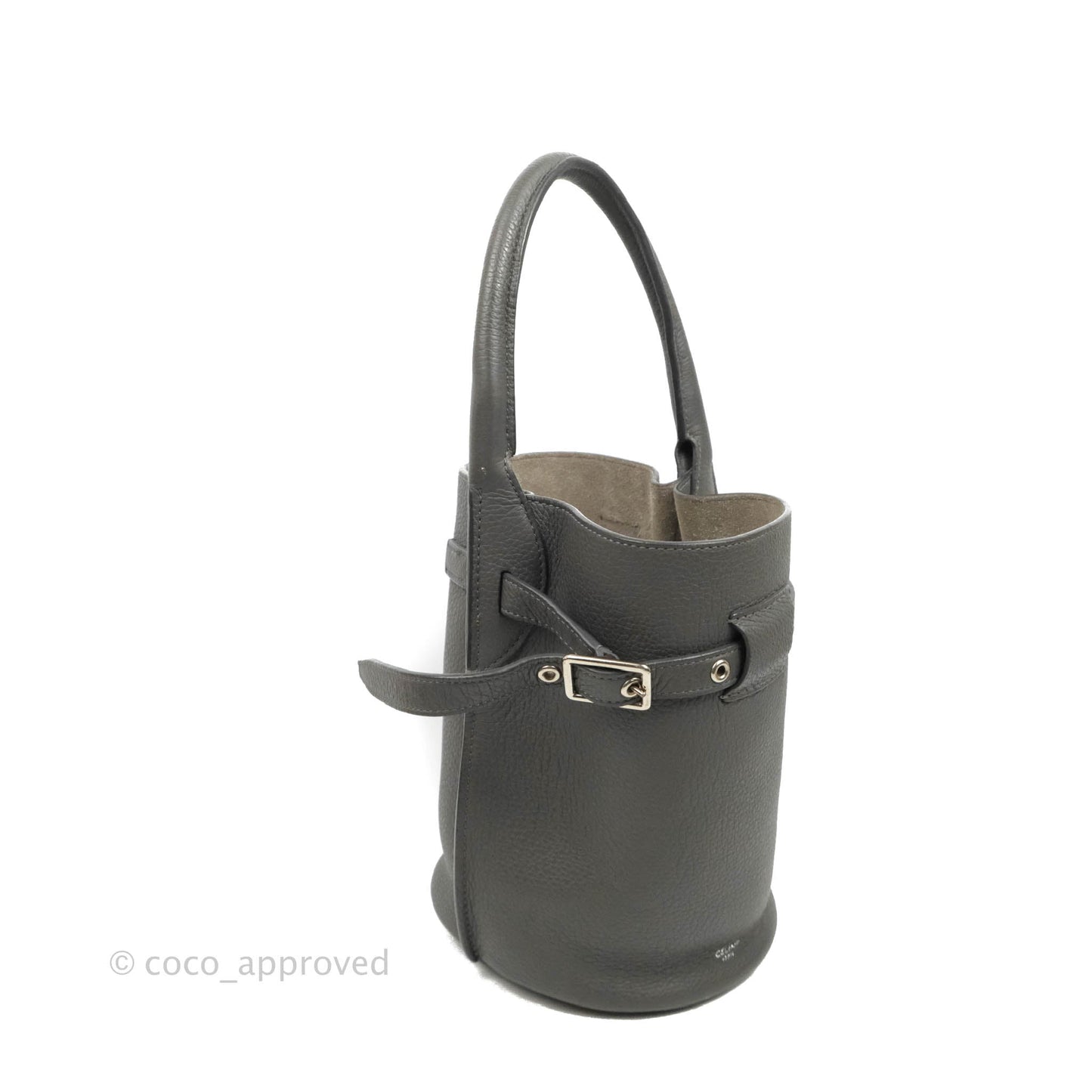 Celine Big Bag Nano Bucket Grey Grained Calfskin