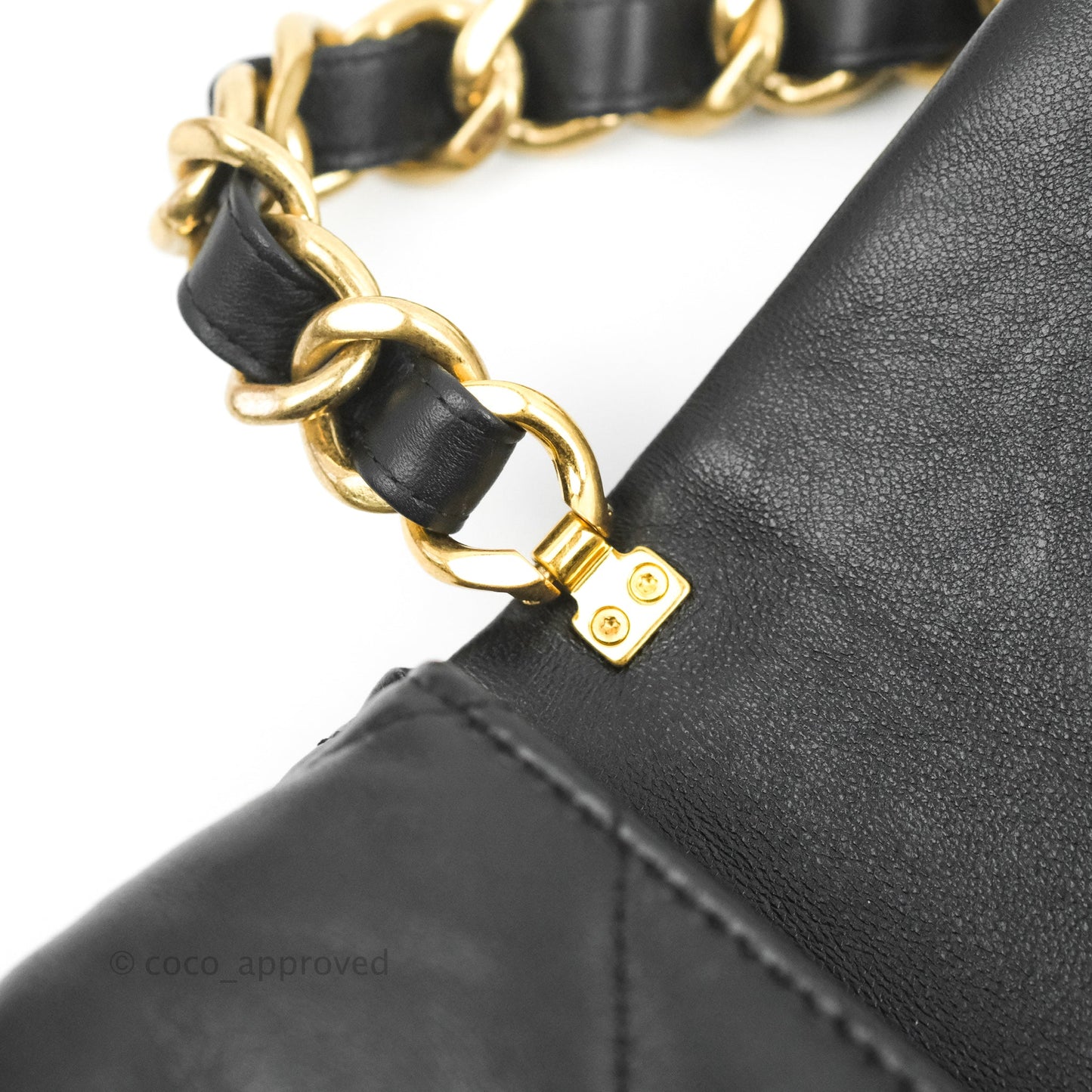 Chanel Small Flap Bag Black Lambskin Aged Gold Hardware 22-23FW