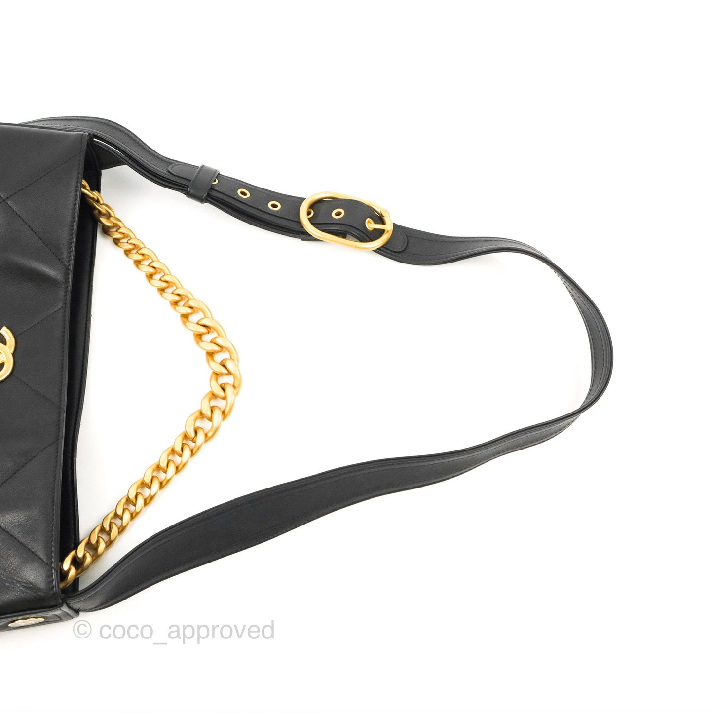 Chanel Large Stitched Easy Mood Hobo Black Calfskin