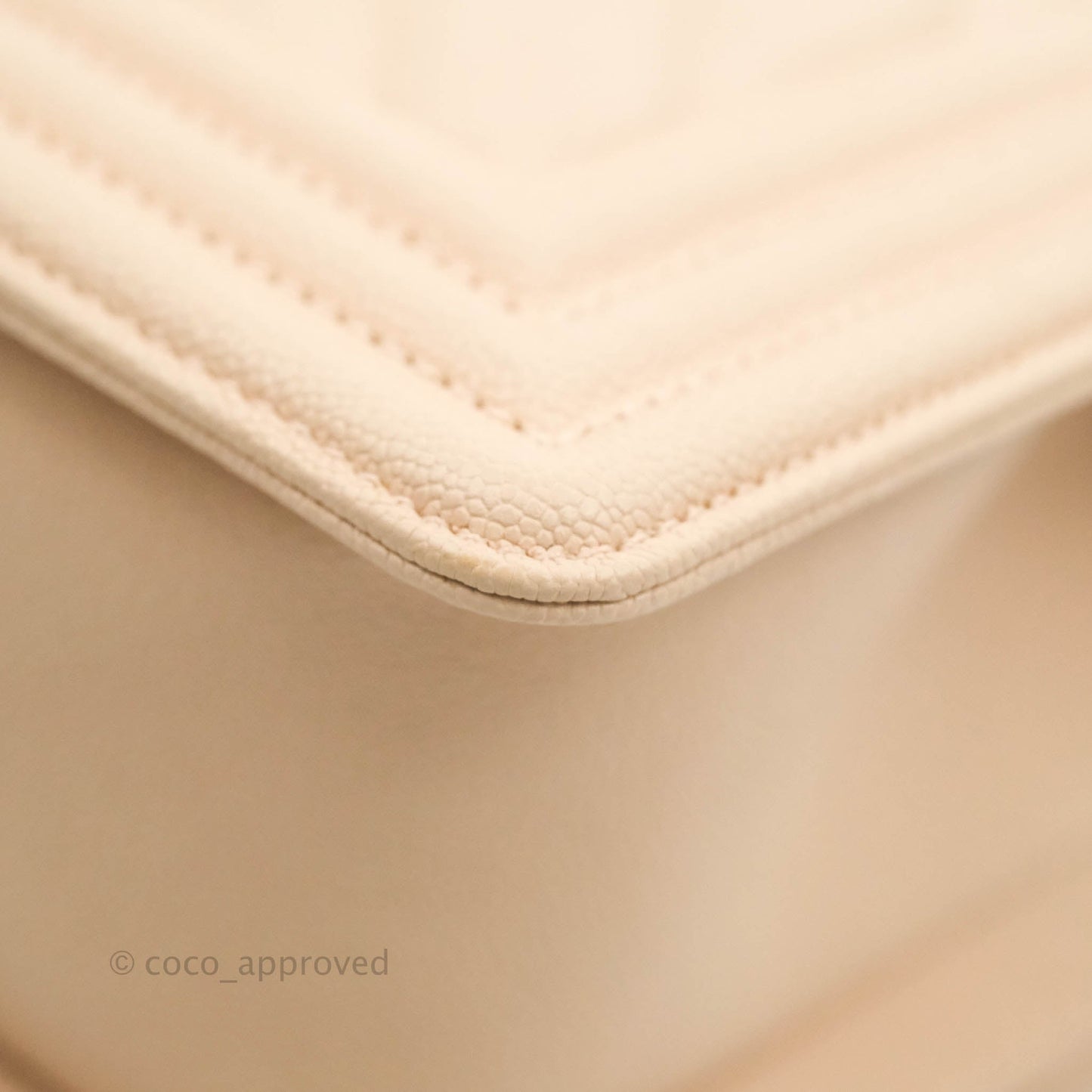 Chanel Small Boy Chevron Light Pink Caviar Gold Hardware