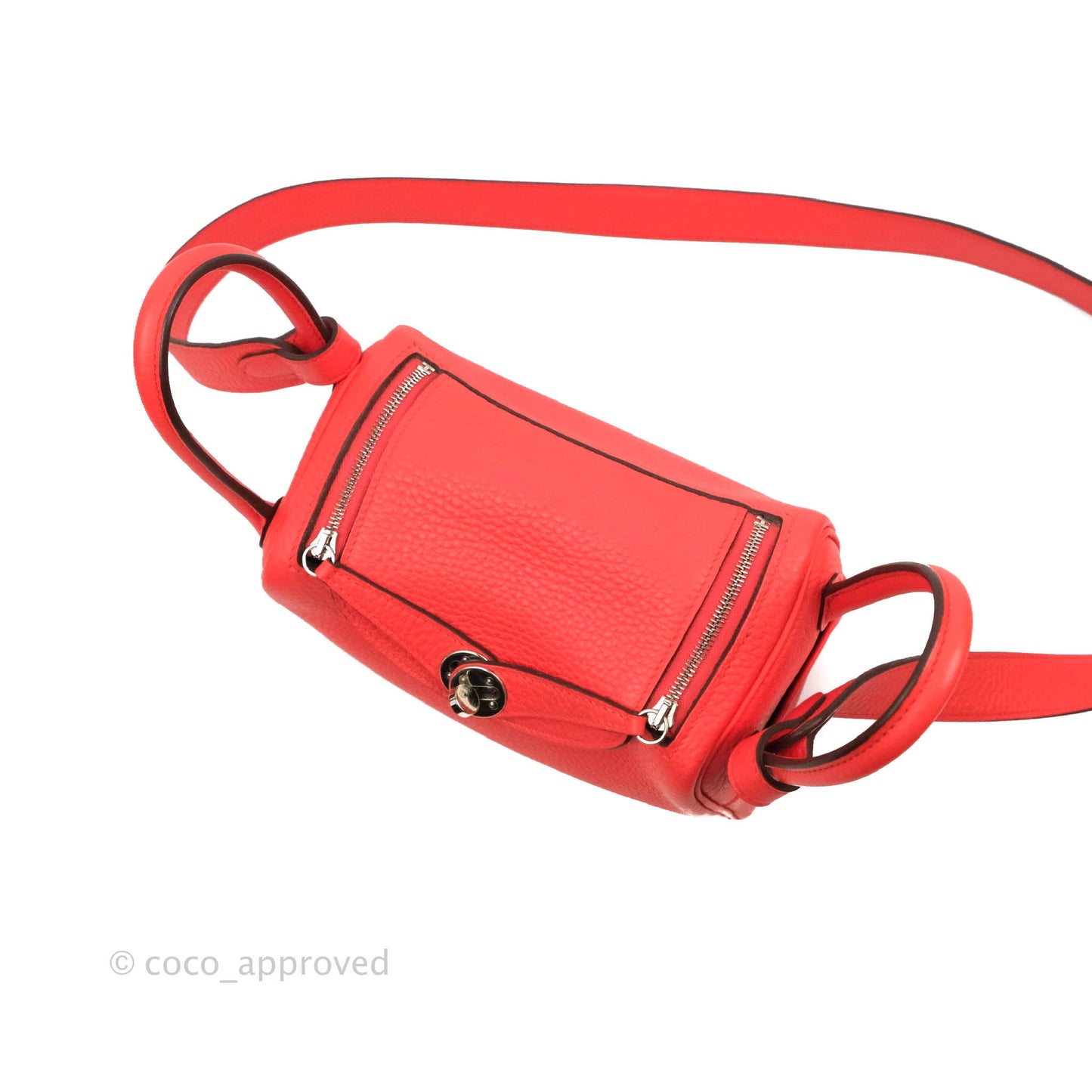 Hermès Mini Lindy 20 Taurillon Clemence Rose Texas Palladium Hardware