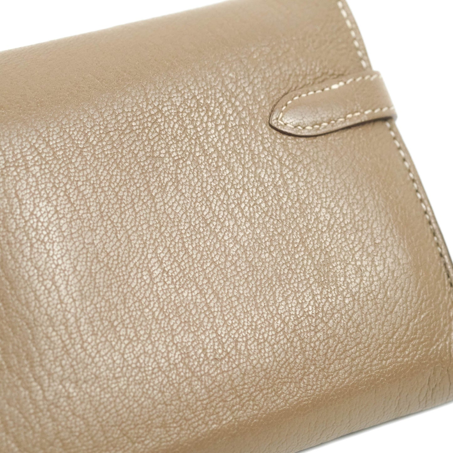 Hermès Kelly Wallet Etoupe Chevre Mysore Palladium Hardware