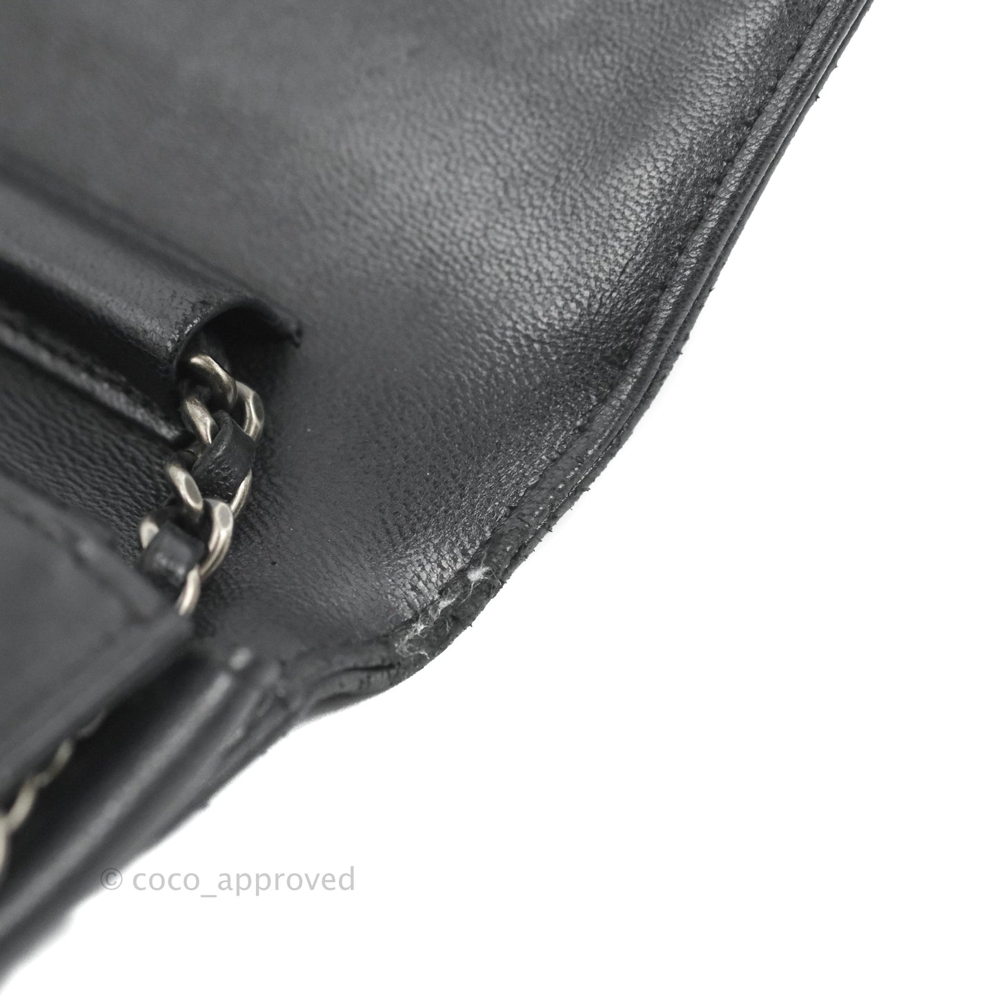 Chanel Boy Wallet on Chain WOC Black Lambskin Ruthenium Hardware