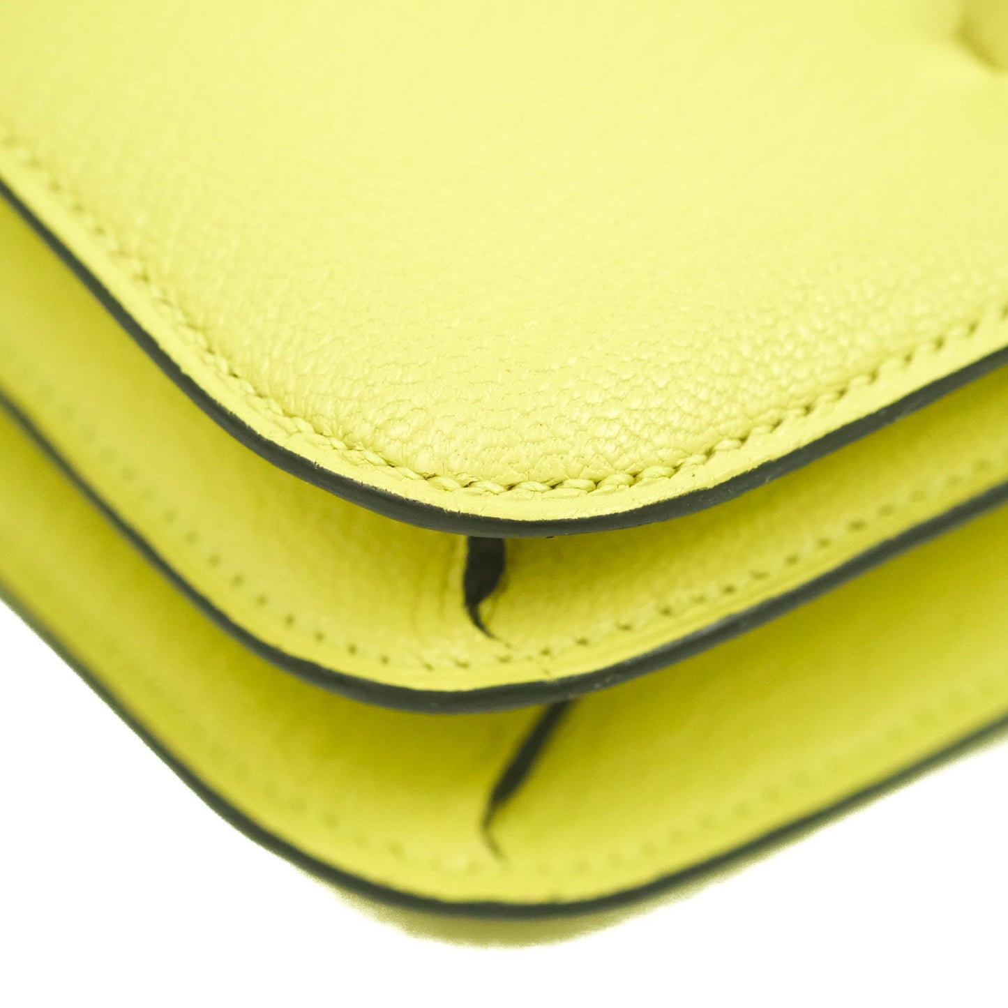 Hermès Constance Mini 18cm R9 Jaune Bourgeon Chevre Mysore Palladium Hardware