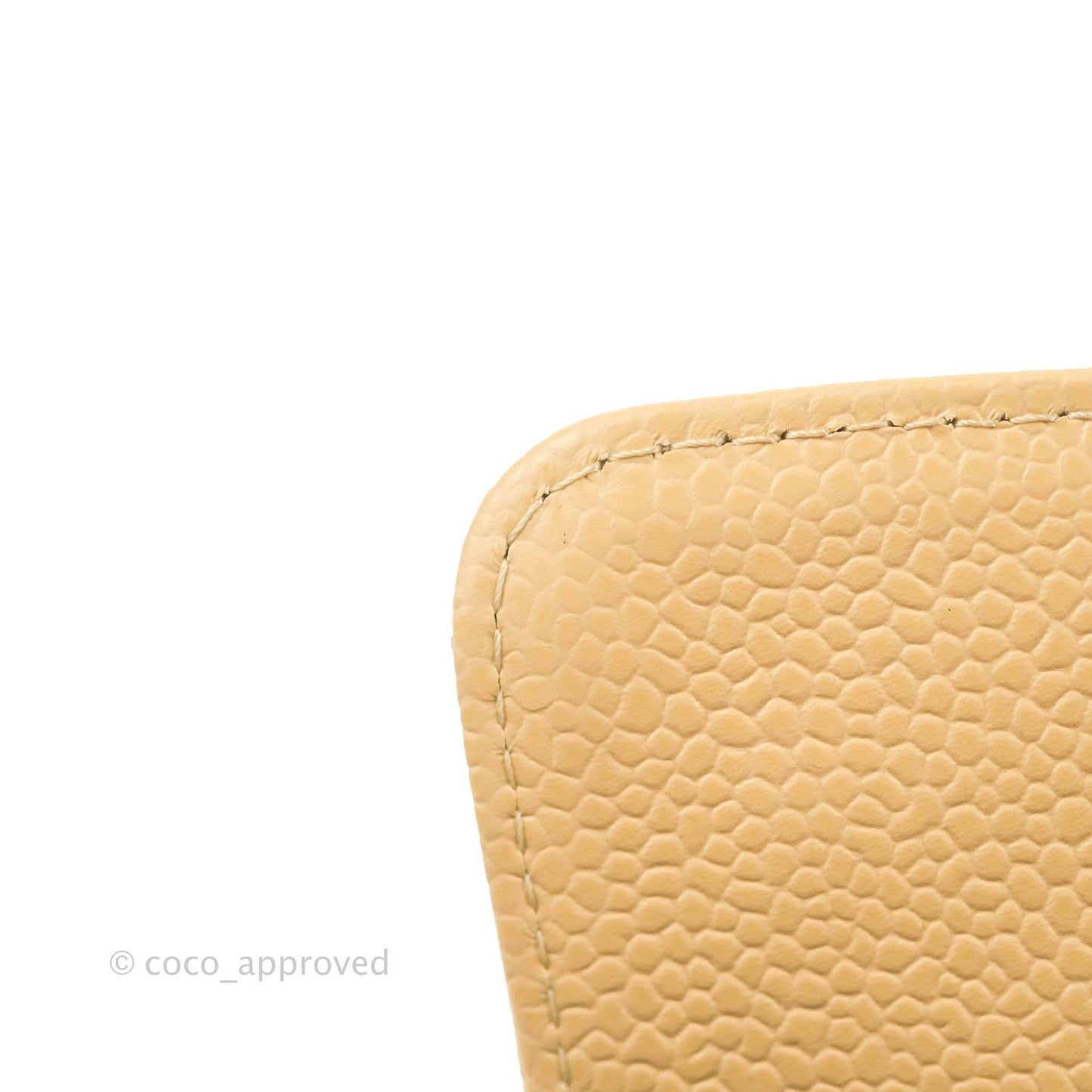 Chanel Classic M/L Medium Flap Quilted Beige Caviar Gold Hardware