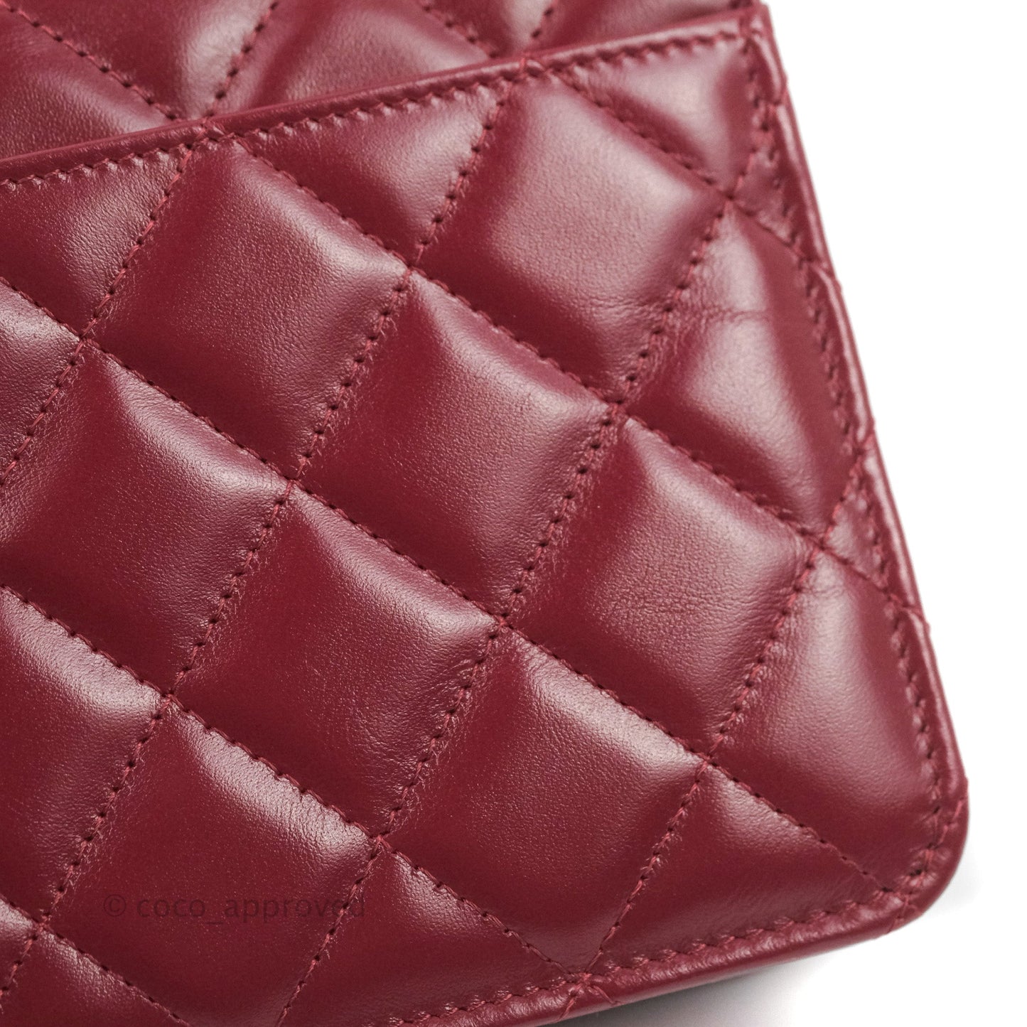 Chanel Quilted Perfect Fit Adjustable Wallet On Chain WOC Burgundy Calfskin Aged Gold Hardware