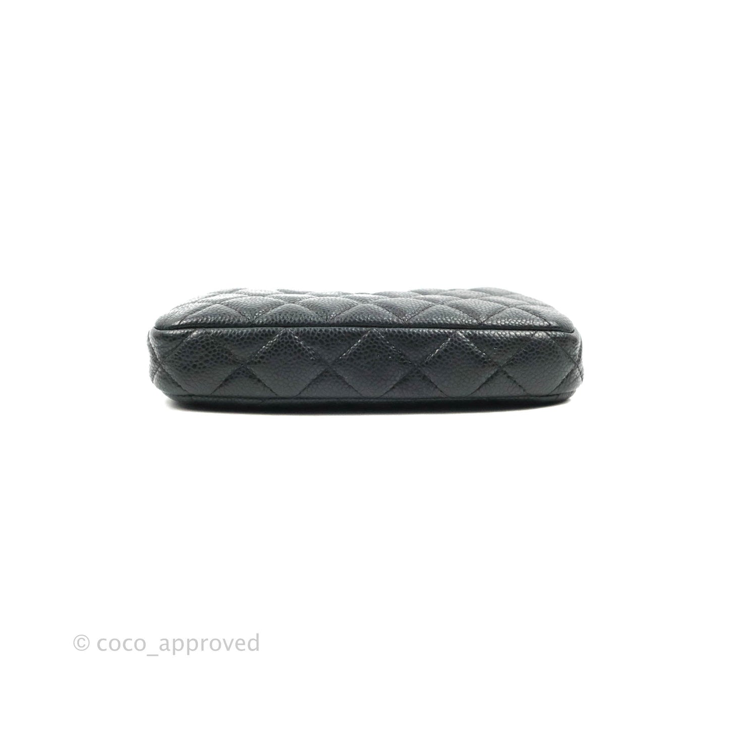 Chanel Quilted Clutch With Chain Black Caviar Gold Hardware