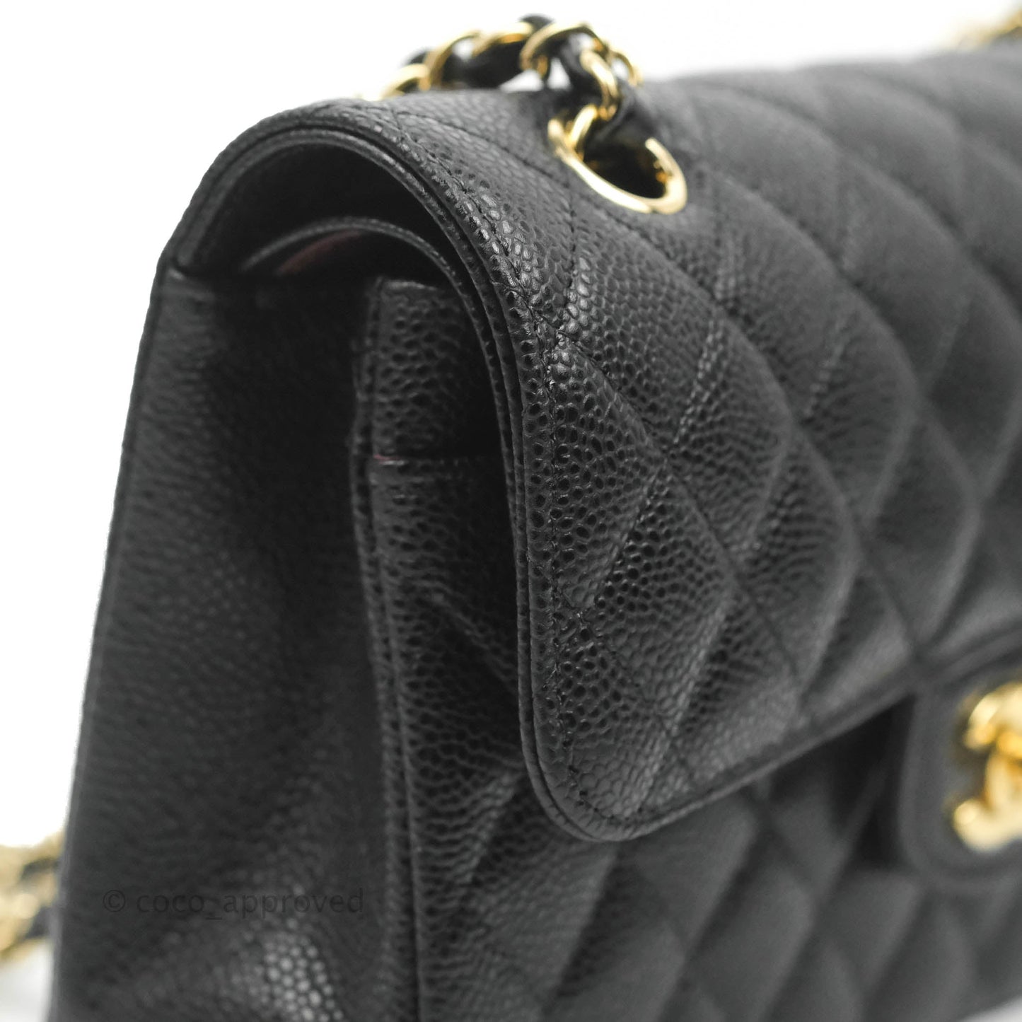 Chanel Small Classic Quilted Flap Black Caviar Gold Hardware