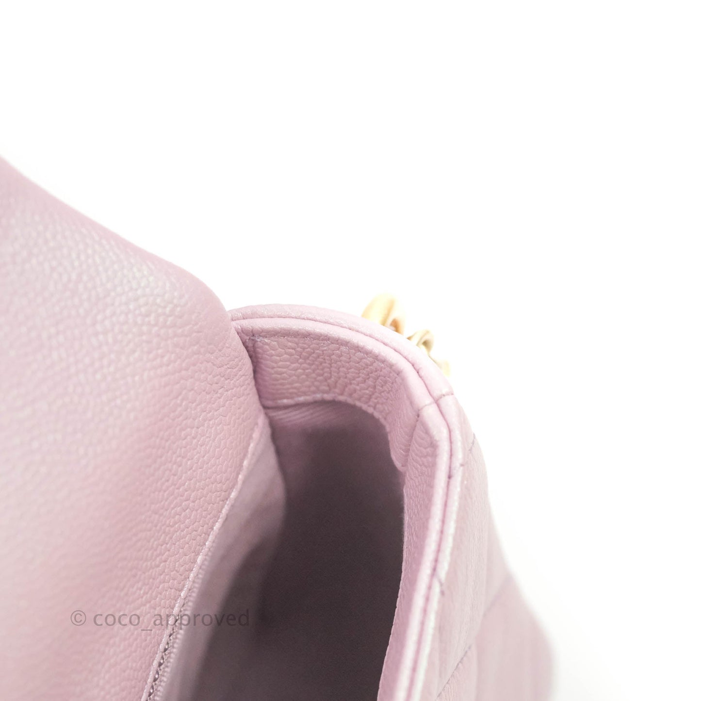 Chanel Quilted My Perfect Mini Iridescent Pink Caviar Aged Gold Hardware 21K