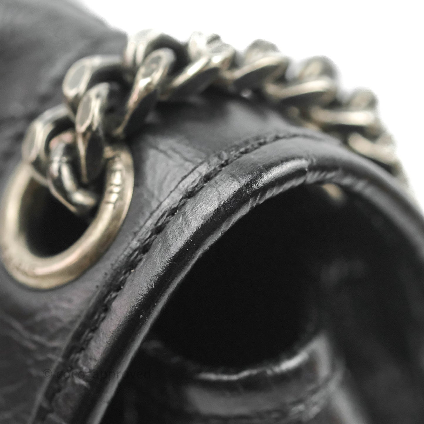Saint Laurent Medium Niki Chain Bag Crinkled Calfskin Black