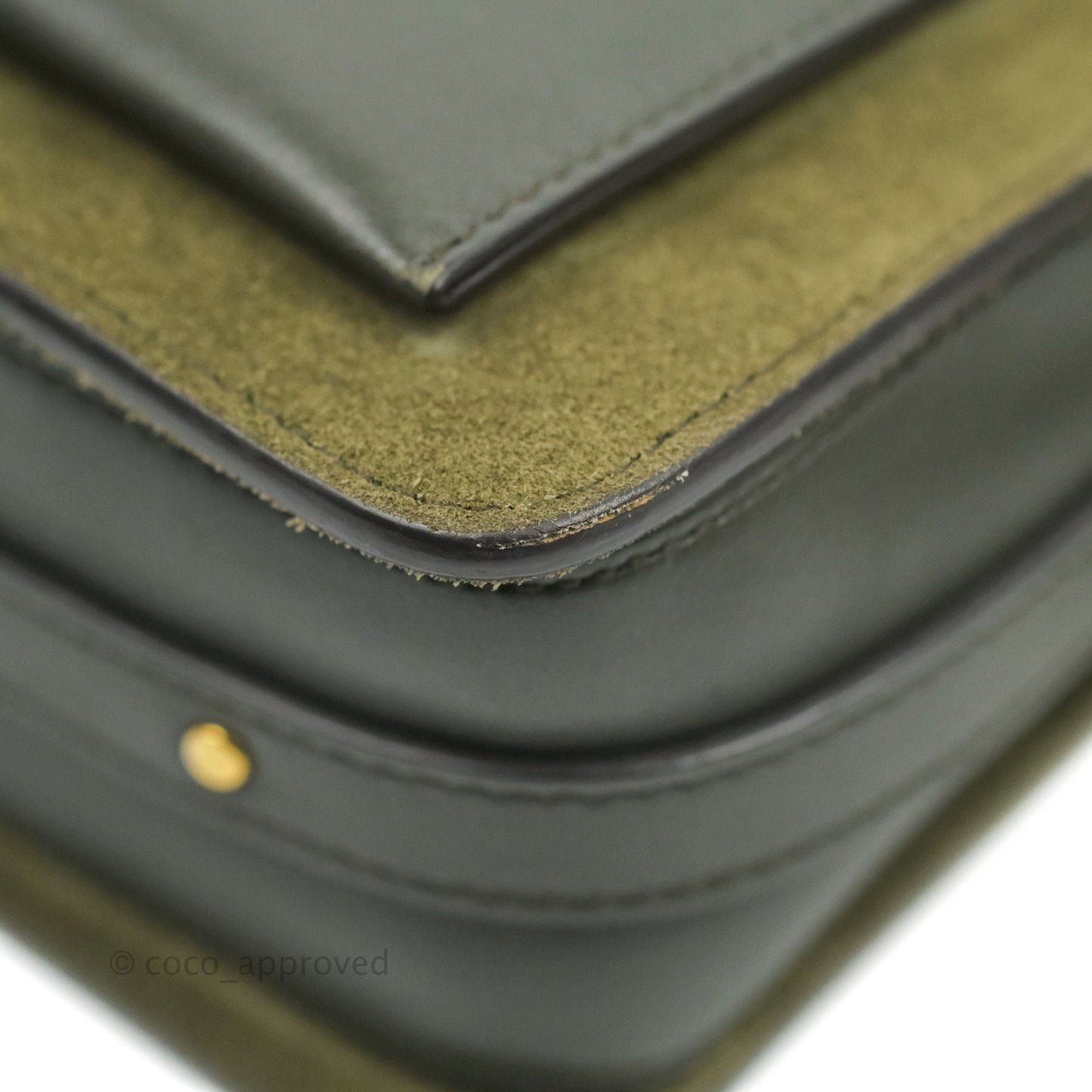 Chloe Small Roy Bag Army Green Calfskin Gold Hardware