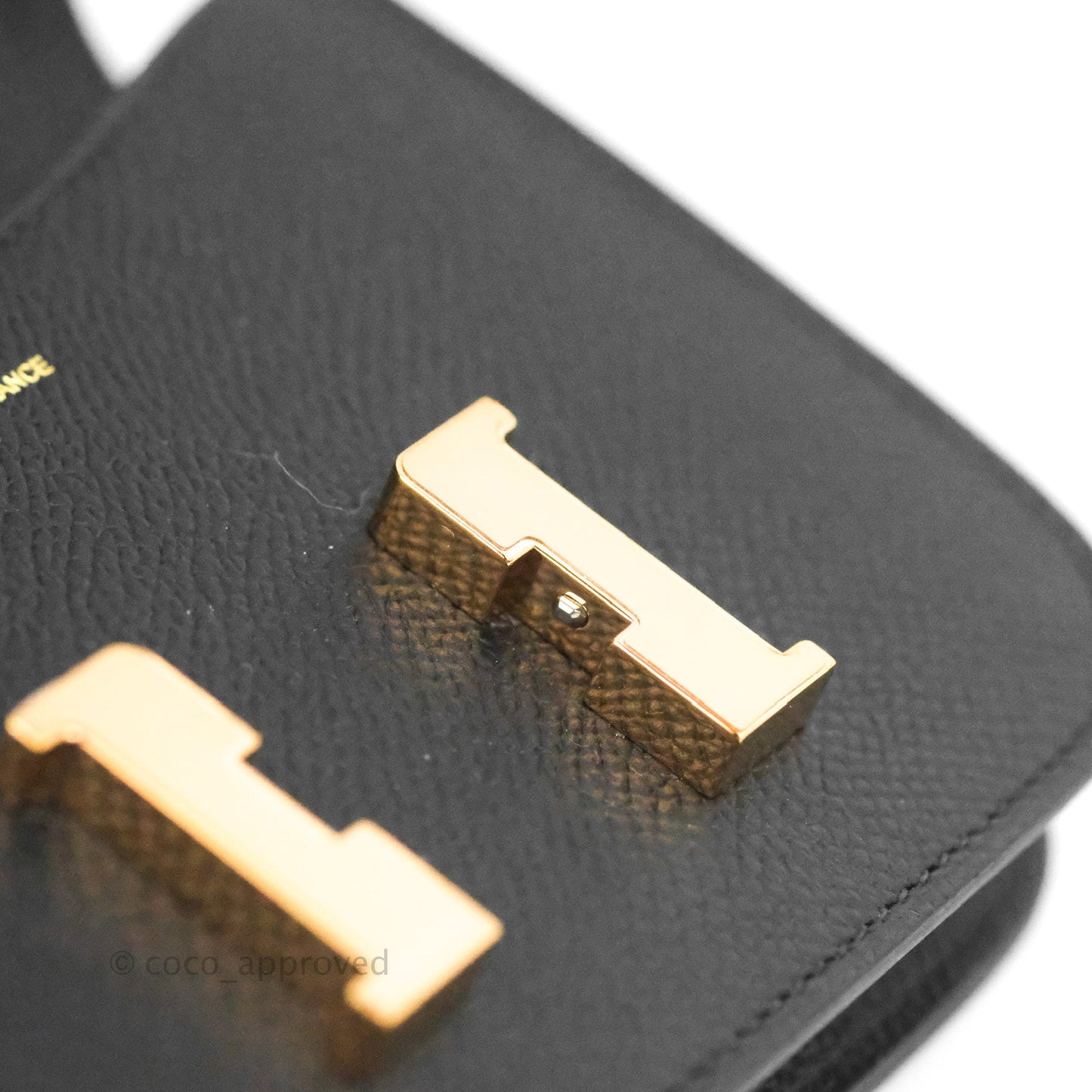 Hermès Constance Slim Wallet Black Epsom Rose Gold Hardware