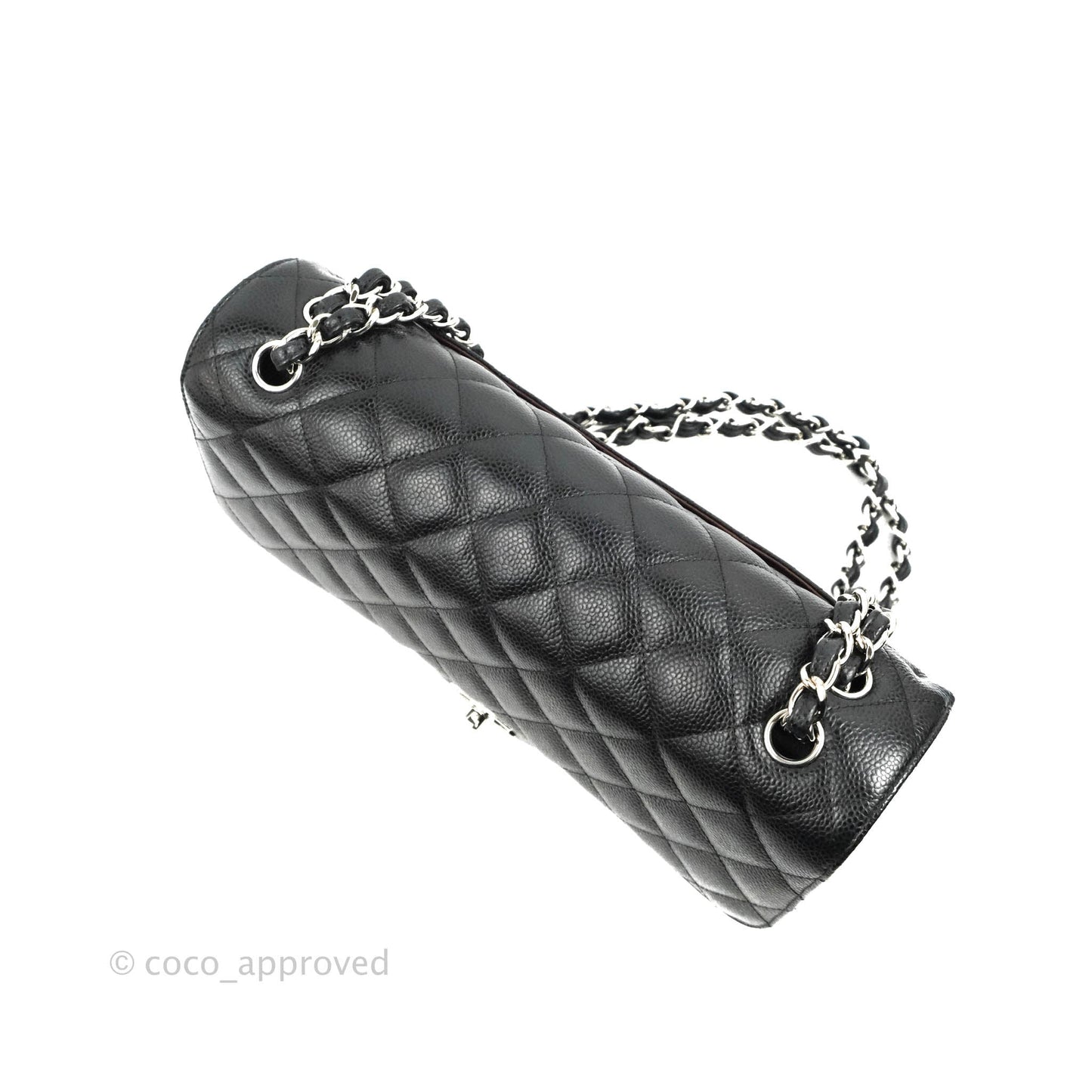 Chanel Jumbo Double Flap Black Caviar Silver Hardware⁣⁣