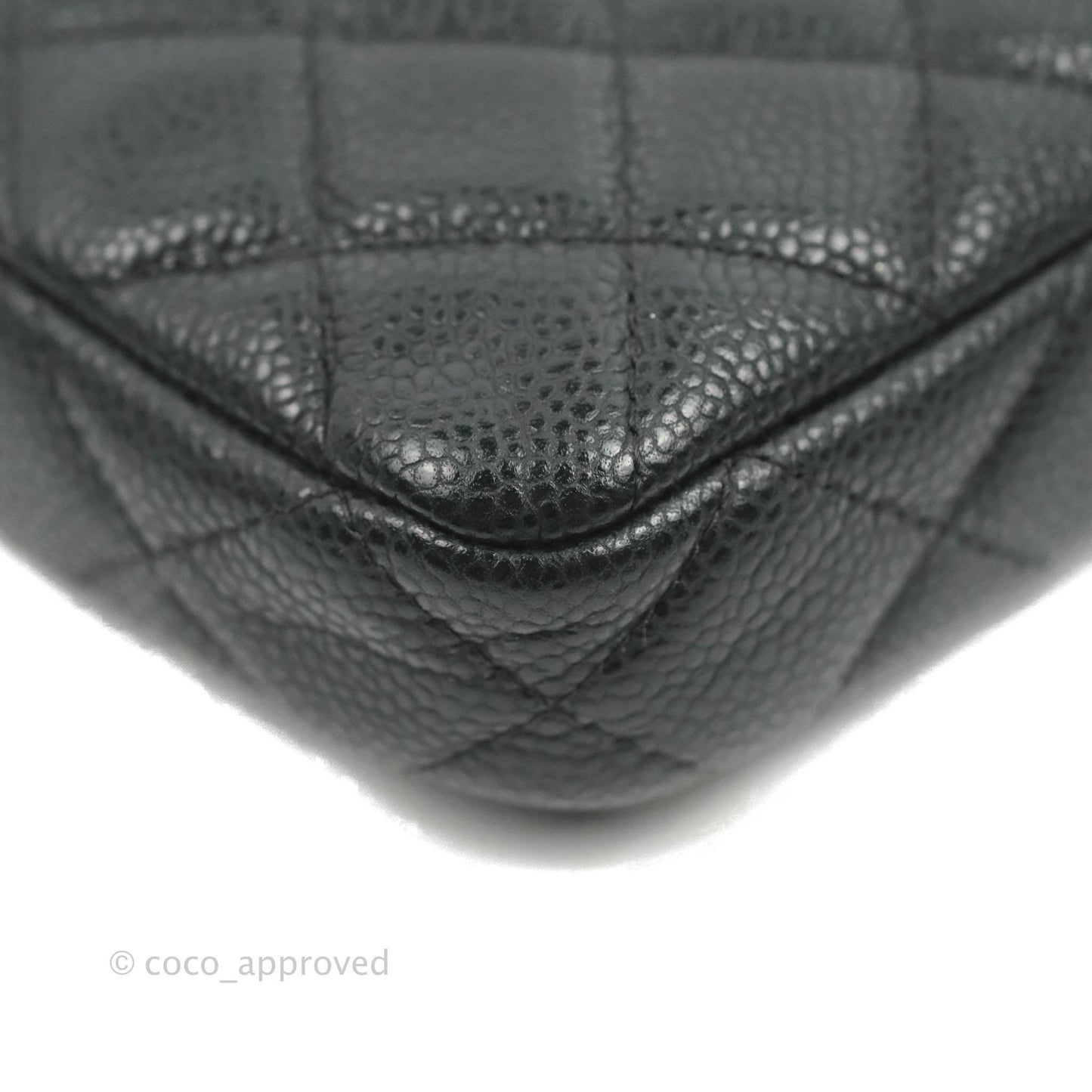 Chanel Quilted Clutch With Chain Black Caviar Gold Hardware