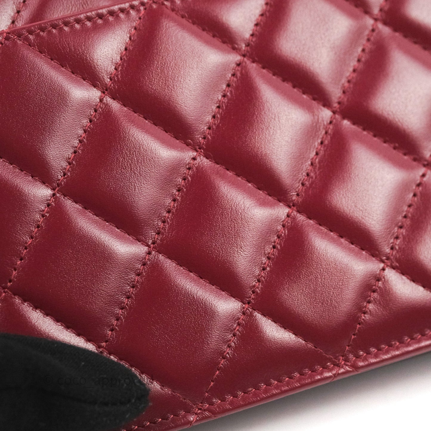 Chanel Quilted Perfect Fit Adjustable Wallet On Chain WOC Burgundy Calfskin Aged Gold Hardware