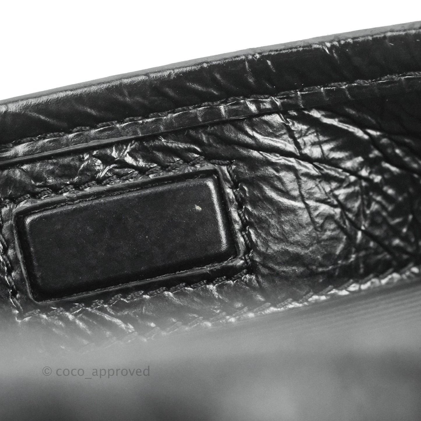 Saint Laurent Medium Niki Chain Bag Crinkled Calfskin Black