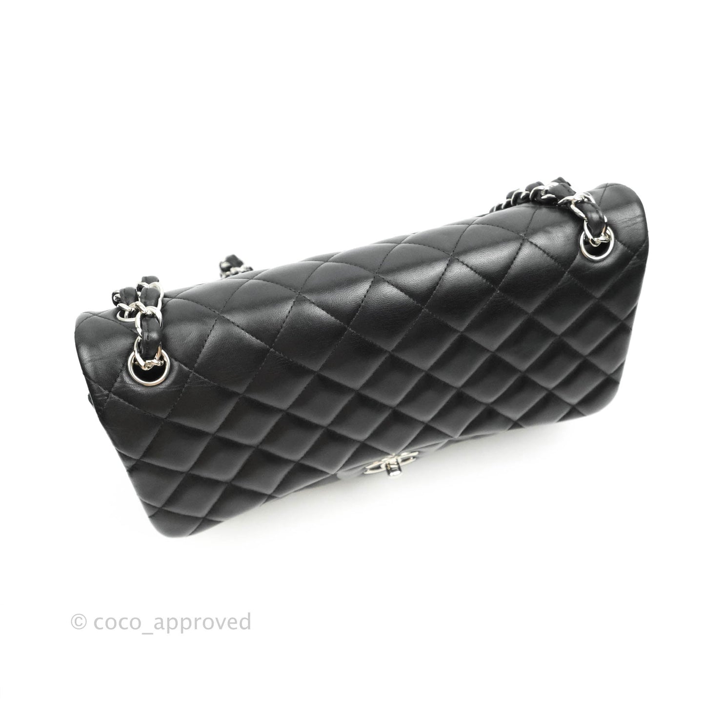 Chanel Jumbo Double Flap Black Lambskin Silver Hardware⁣⁣