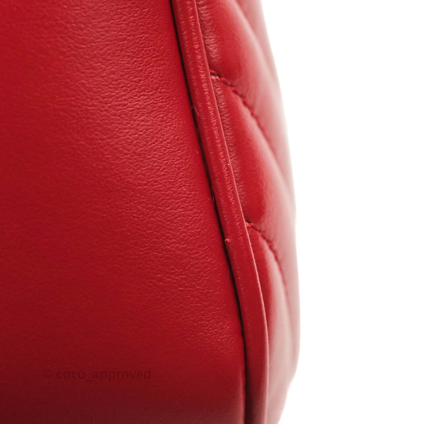Saint Laurent Lou Quilted Camera Bag Red Calfskin Gold Hardware