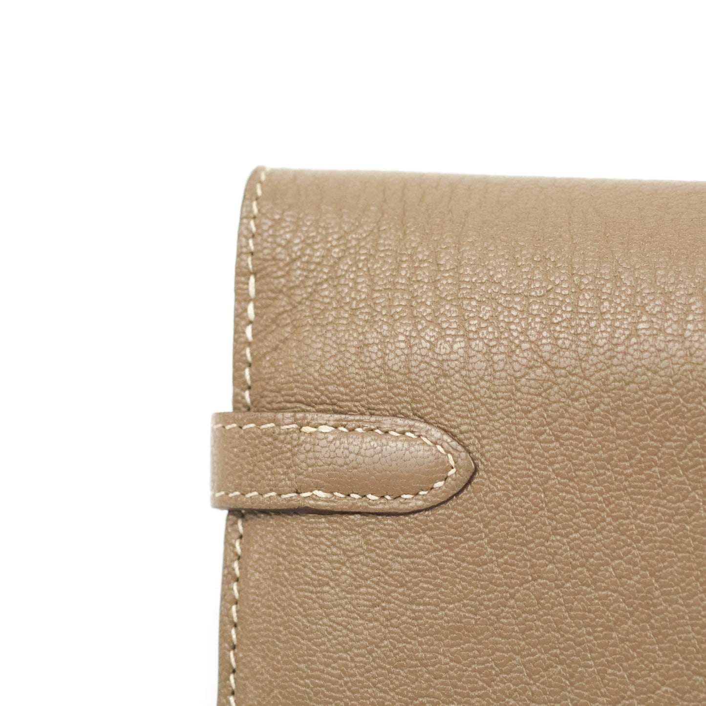Hermès Kelly Wallet Etoupe Chevre Mysore Palladium Hardware