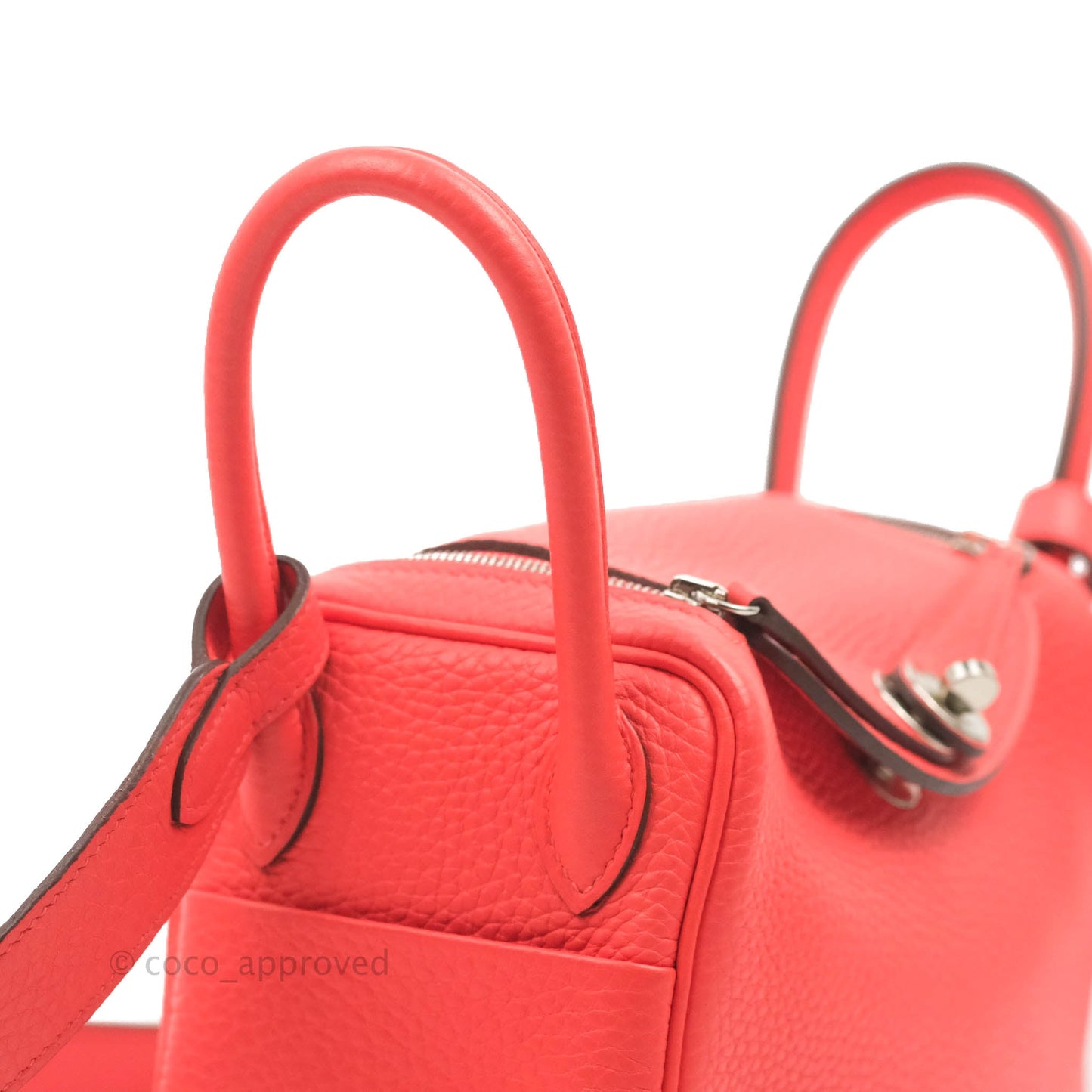Hermès Mini Lindy 20 Taurillon Clemence Rose Texas Palladium Hardware