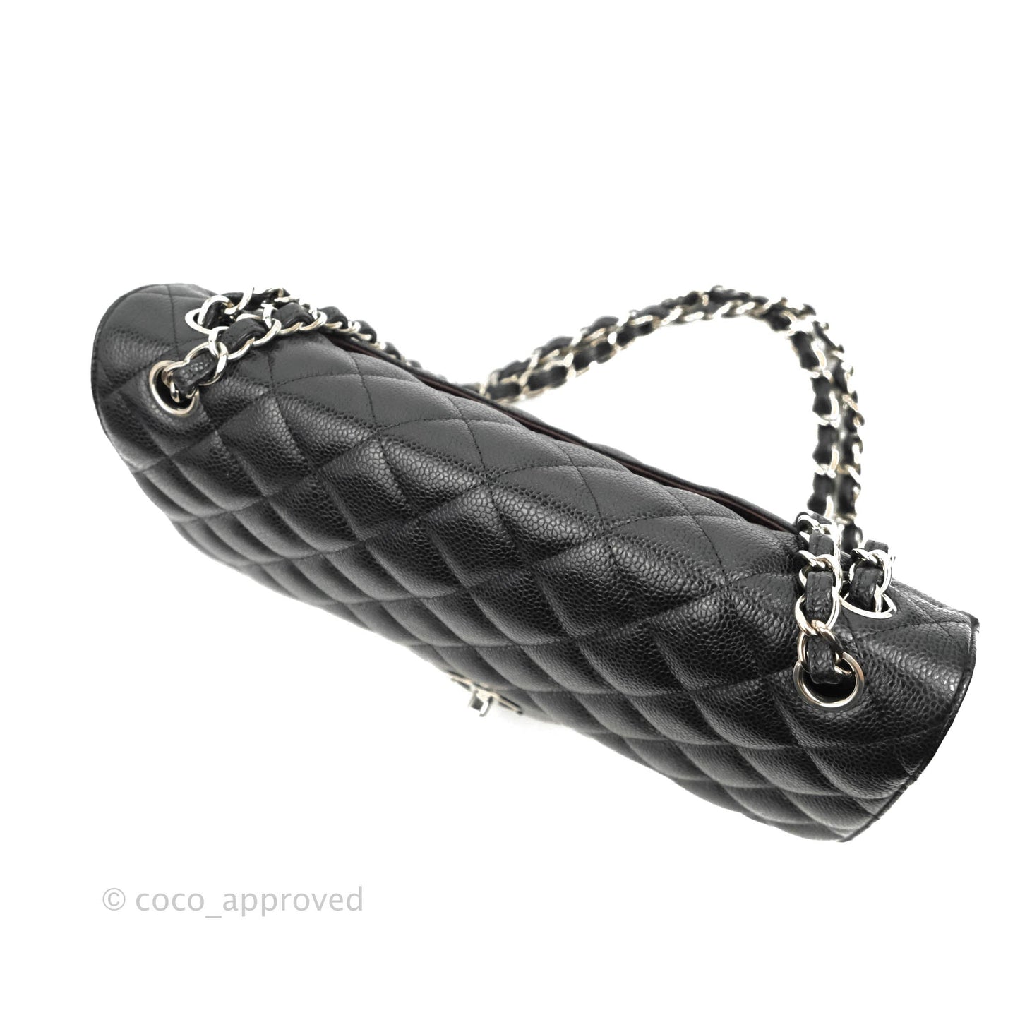 Chanel Classic Jumbo Double Flap Black Caviar Silver Hardware⁣⁣