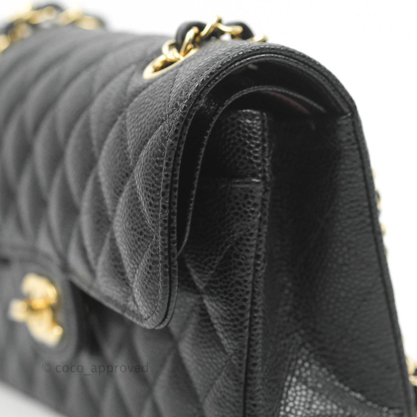 Chanel Small Classic Quilted Flap Black Caviar Gold Hardware