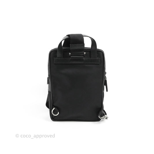 Prada 2-way Black Nylon Backpack