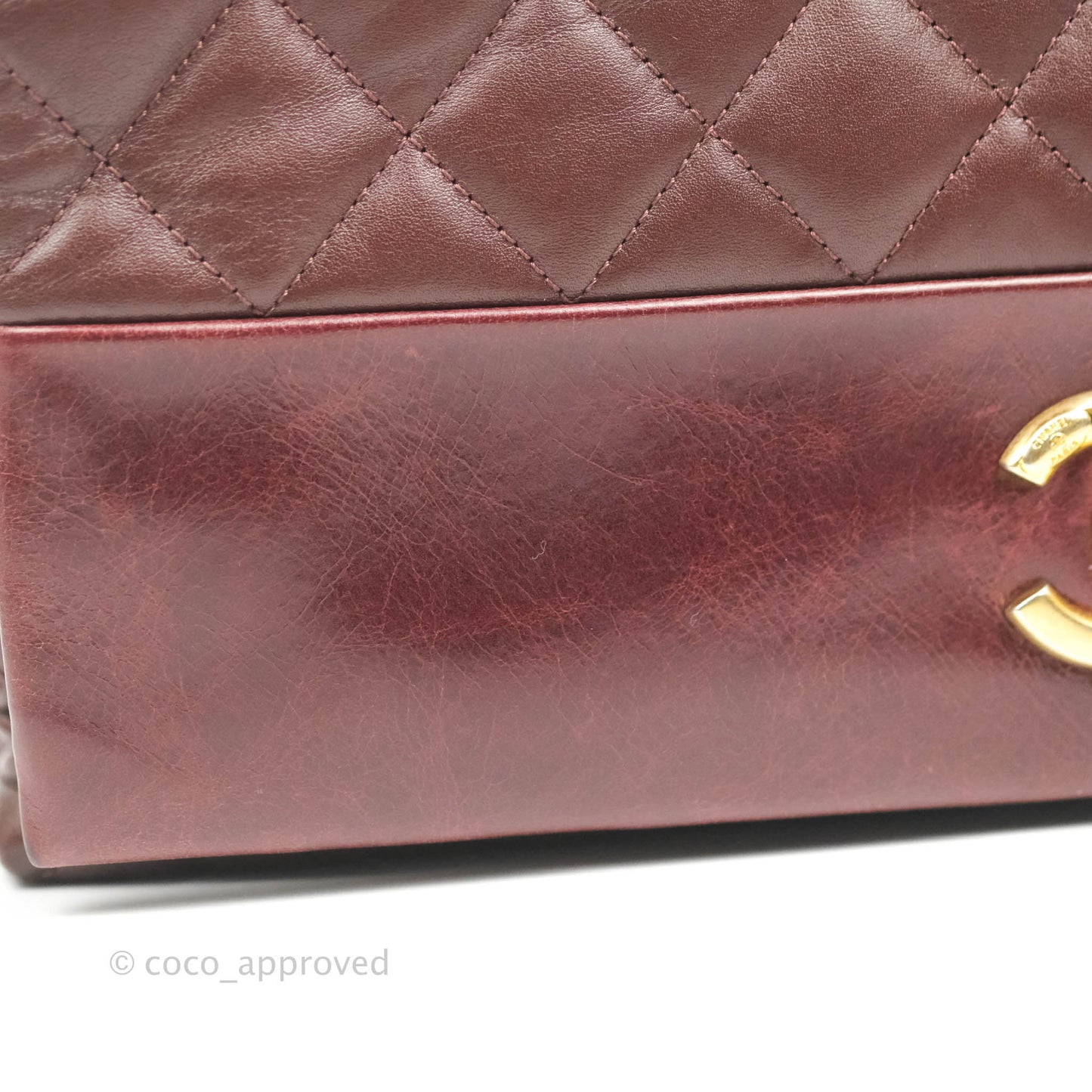Chanel Quilted Jumbo Soft Elegance Flap Bordeaux Calfskin Aged Gold Hardware