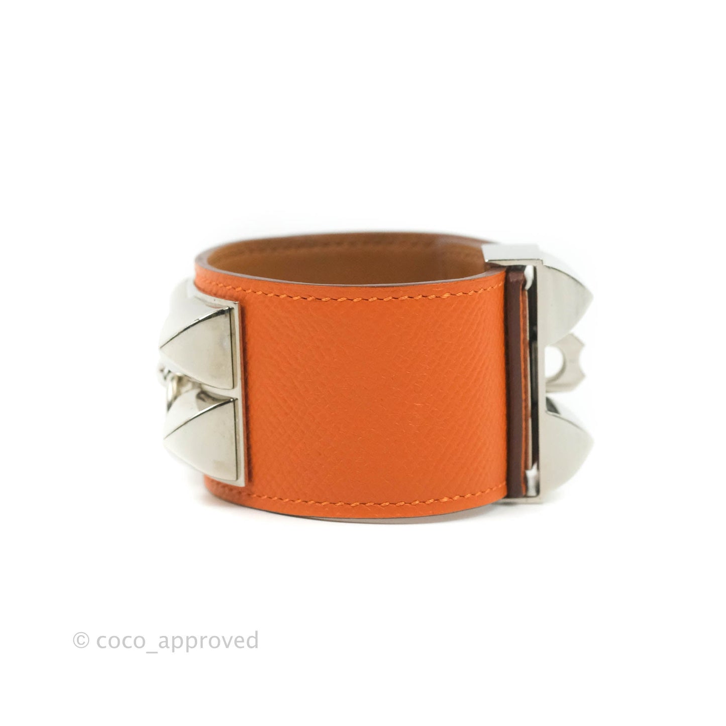 Hermes Collier De Chien 24 bracelet Orange