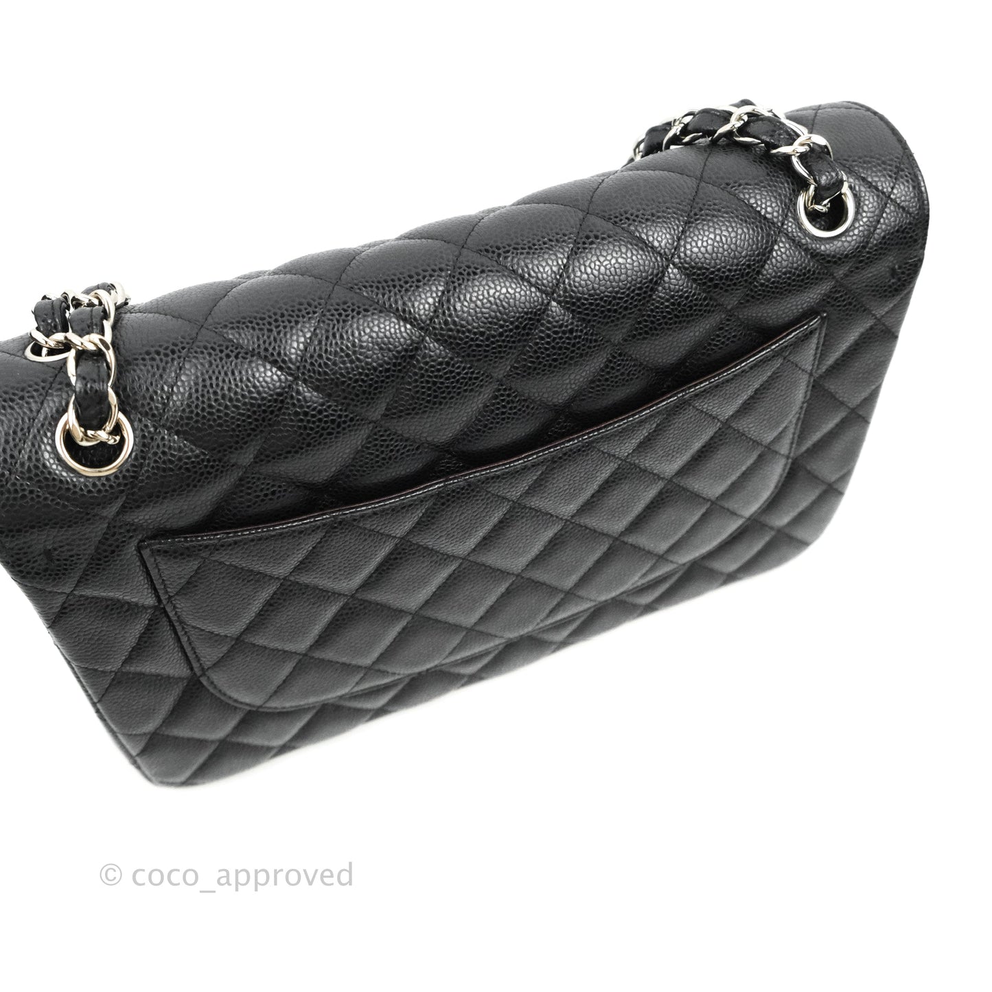Chanel Jumbo Double Flap Black Caviar Silver Hardware⁣⁣