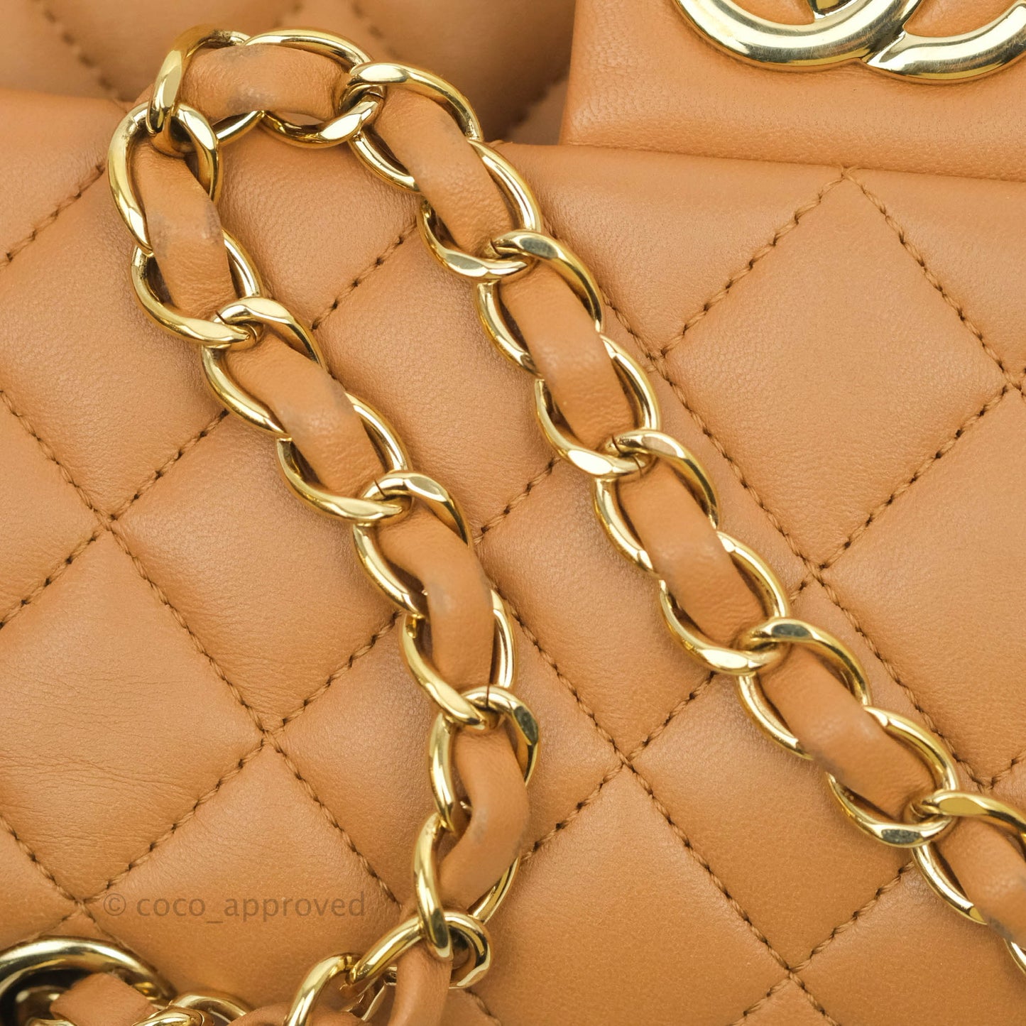 Chanel Quilted Small Urban Spirit Backpack Caramel Dark Beige Calfskin Gold Hardware