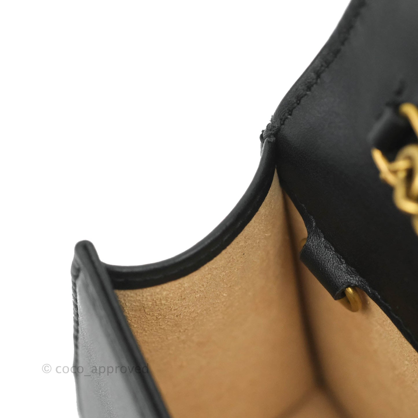 Gucci Matelasse GG Marmont Mini Chain Flap Bag Black Calfskin Gold Hardware