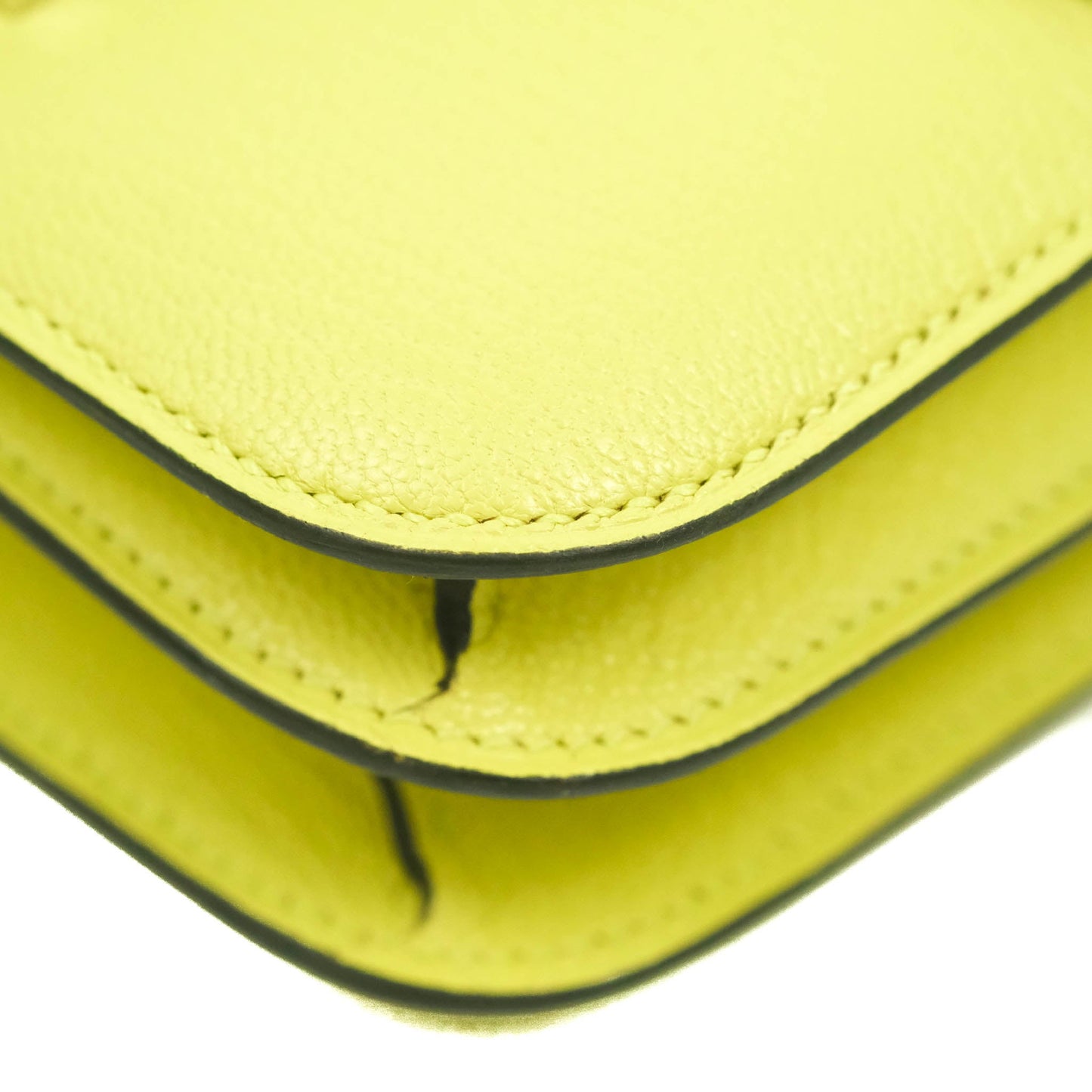 Hermès Constance Mini 18cm R9 Jaune Bourgeon Chevre Mysore Palladium Hardware