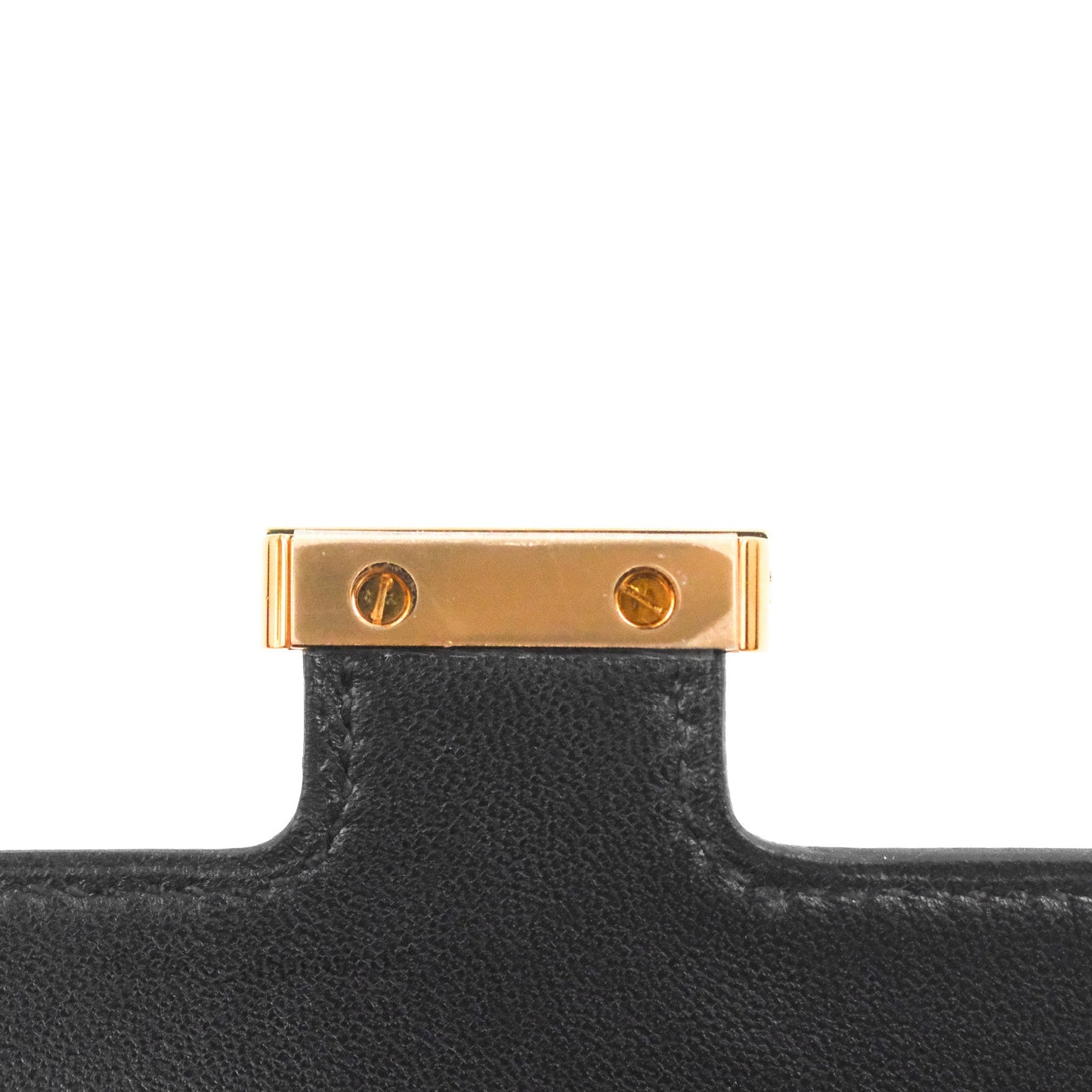 Hermès Constance Slim Wallet Black Epsom Rose Gold Hardware