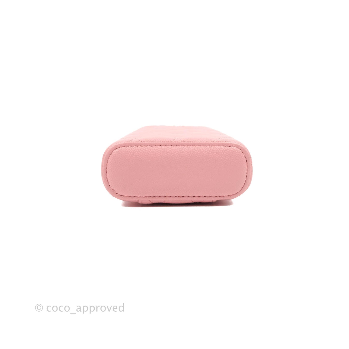 Chanel Vanity Phone Holder With Chain Pink Caviar Gold Hardware