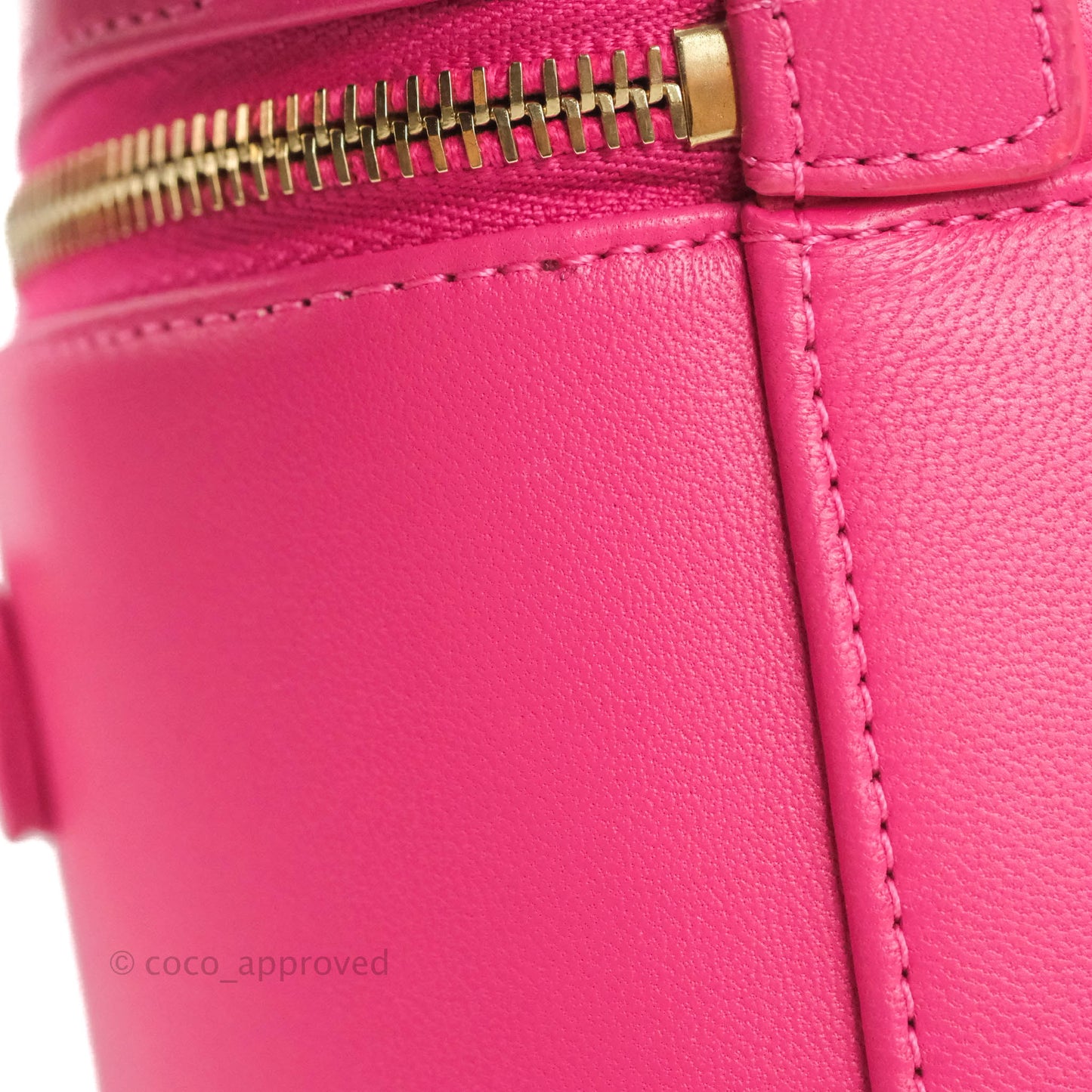 Chanel CC Mania Vanity Case Pink Lambskin Gold Hardware