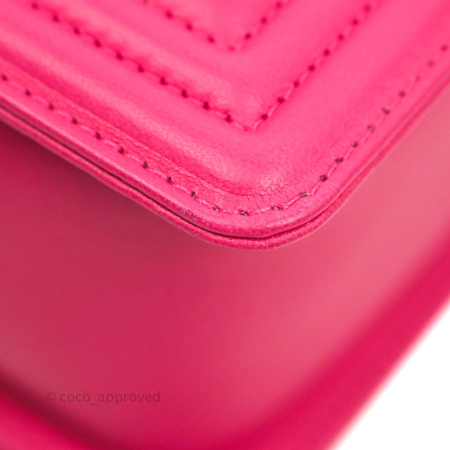 Chanel Quilted New Medium Boy Dark Pink Lambskin Ruthenium Hardware
