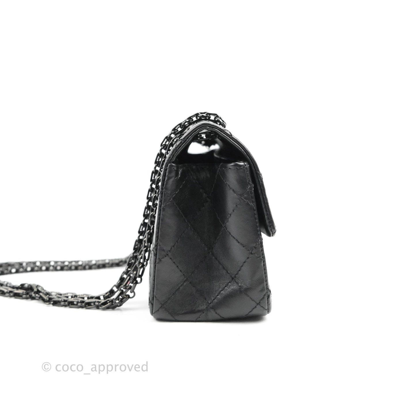 Chanel Mini Reissue 224 So Black Aged Calfskin Black Hardware