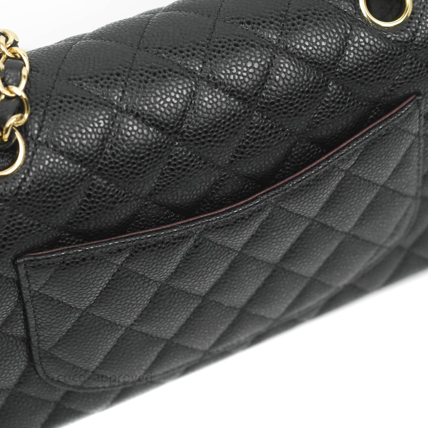 Chanel Small Classic Quilted Flap Black Caviar Gold Hardware