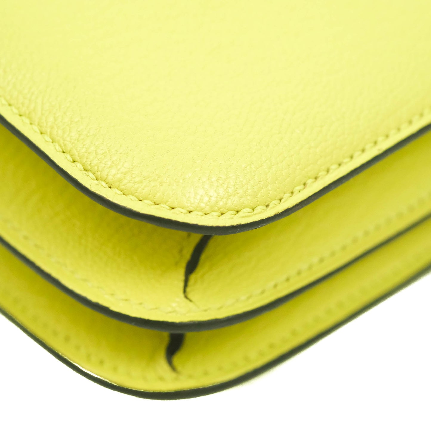 Hermès Constance Mini 18cm R9 Jaune Bourgeon Chevre Mysore Palladium Hardware