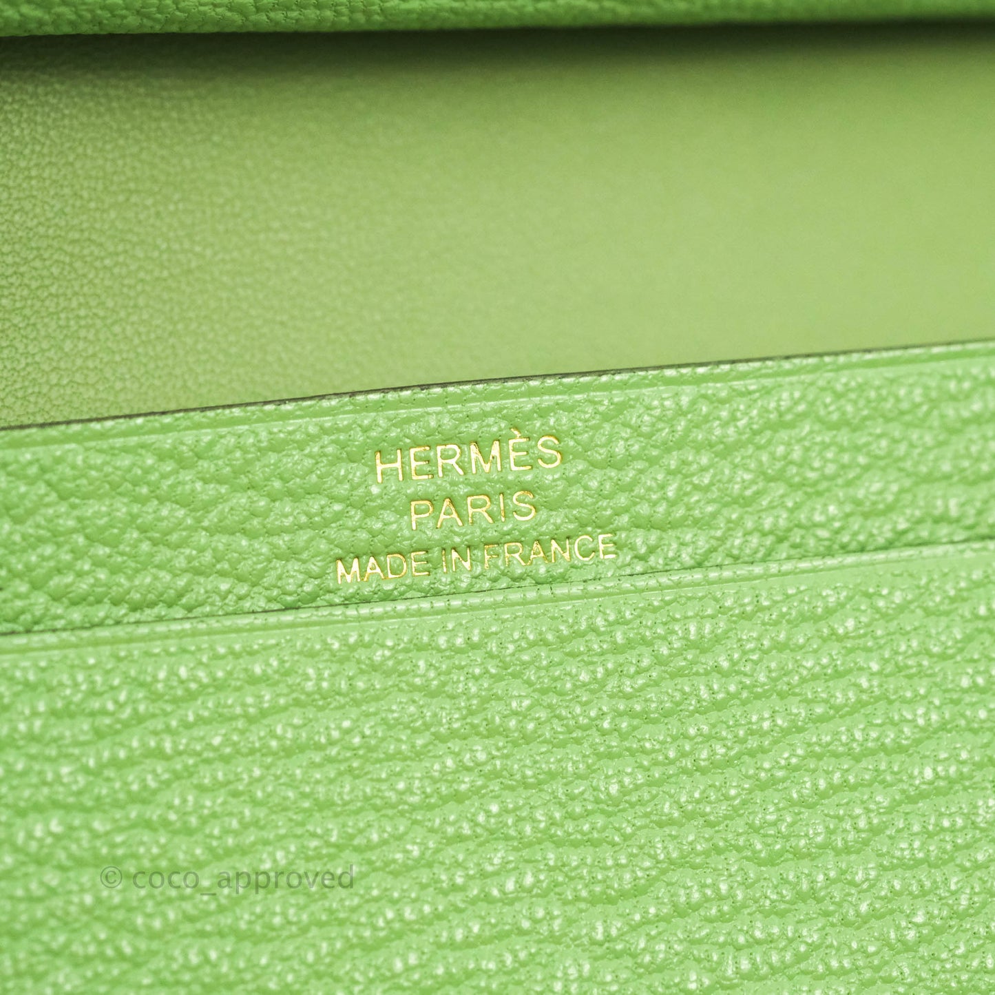 Hermes Bearn Mini Wallet Epsom Vert Crique