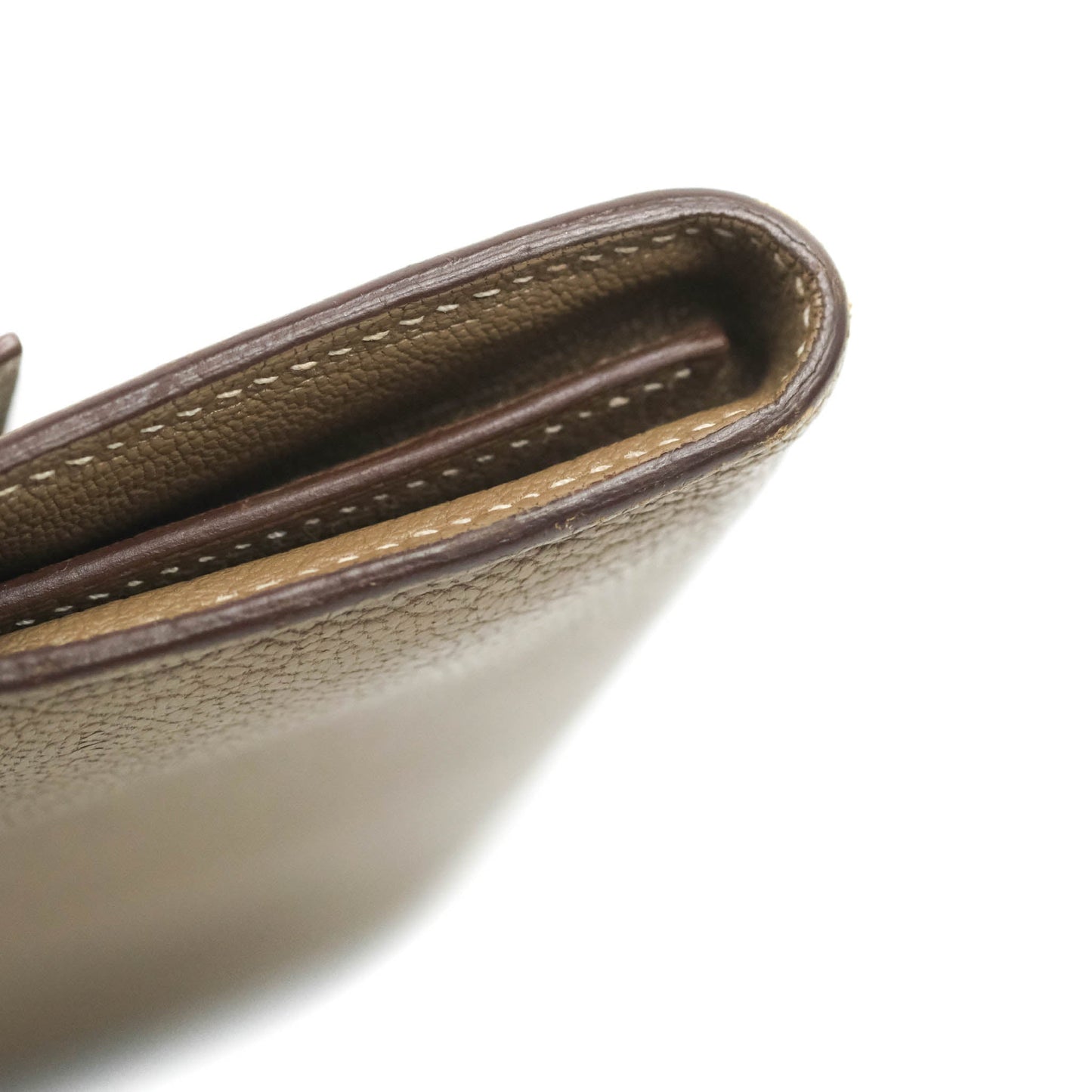 Hermès Kelly Wallet Etoupe Chevre Mysore Palladium Hardware
