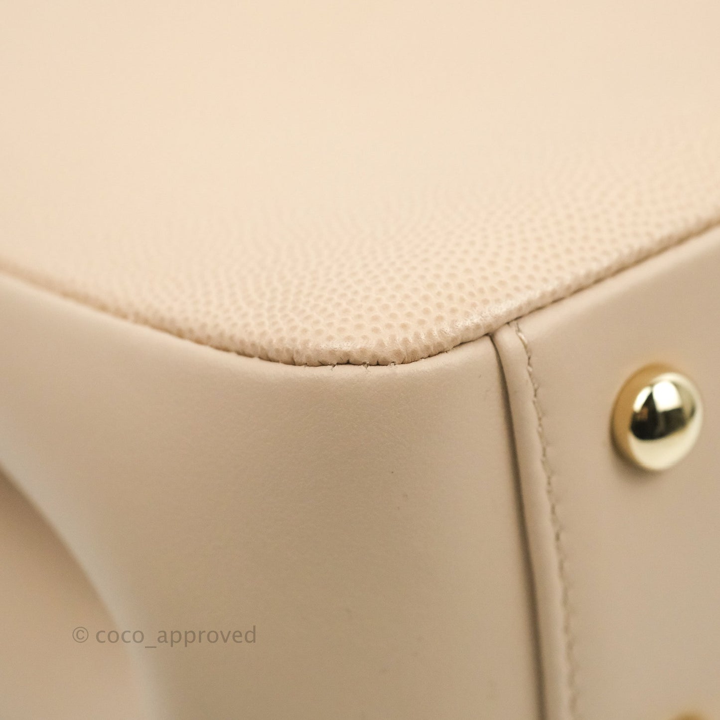 Chanel Quilted Medium Business Affinity Flap Light Beige Caviar Gold Hardware