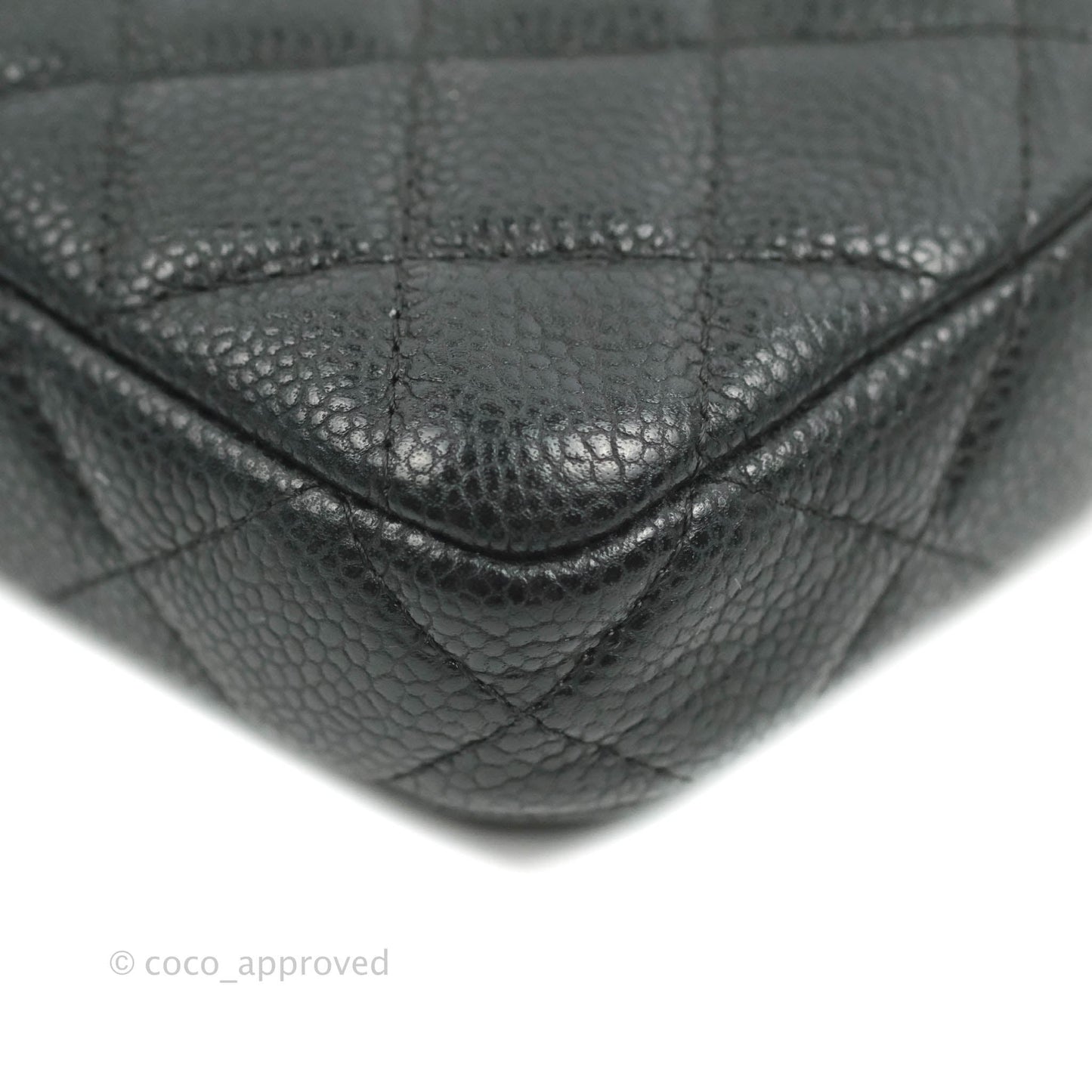 Chanel Quilted Clutch With Chain Black Caviar Gold Hardware