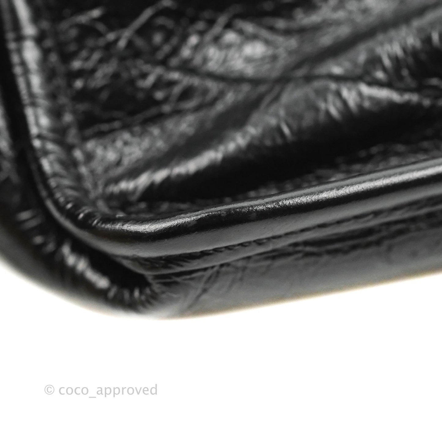 Saint Laurent Medium Niki Chain Bag Crinkled Calfskin Black