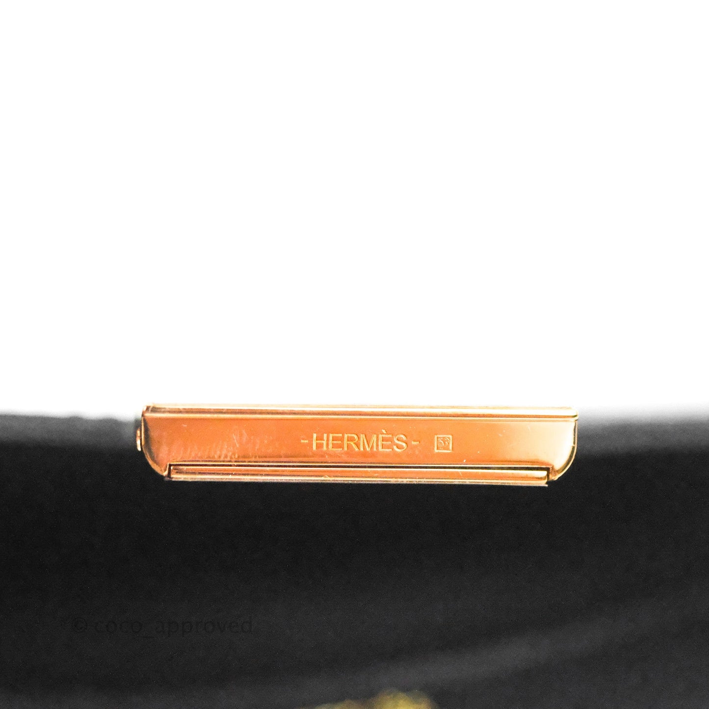 Hermès Constance Slim Wallet Black Epsom Rose Gold Hardware