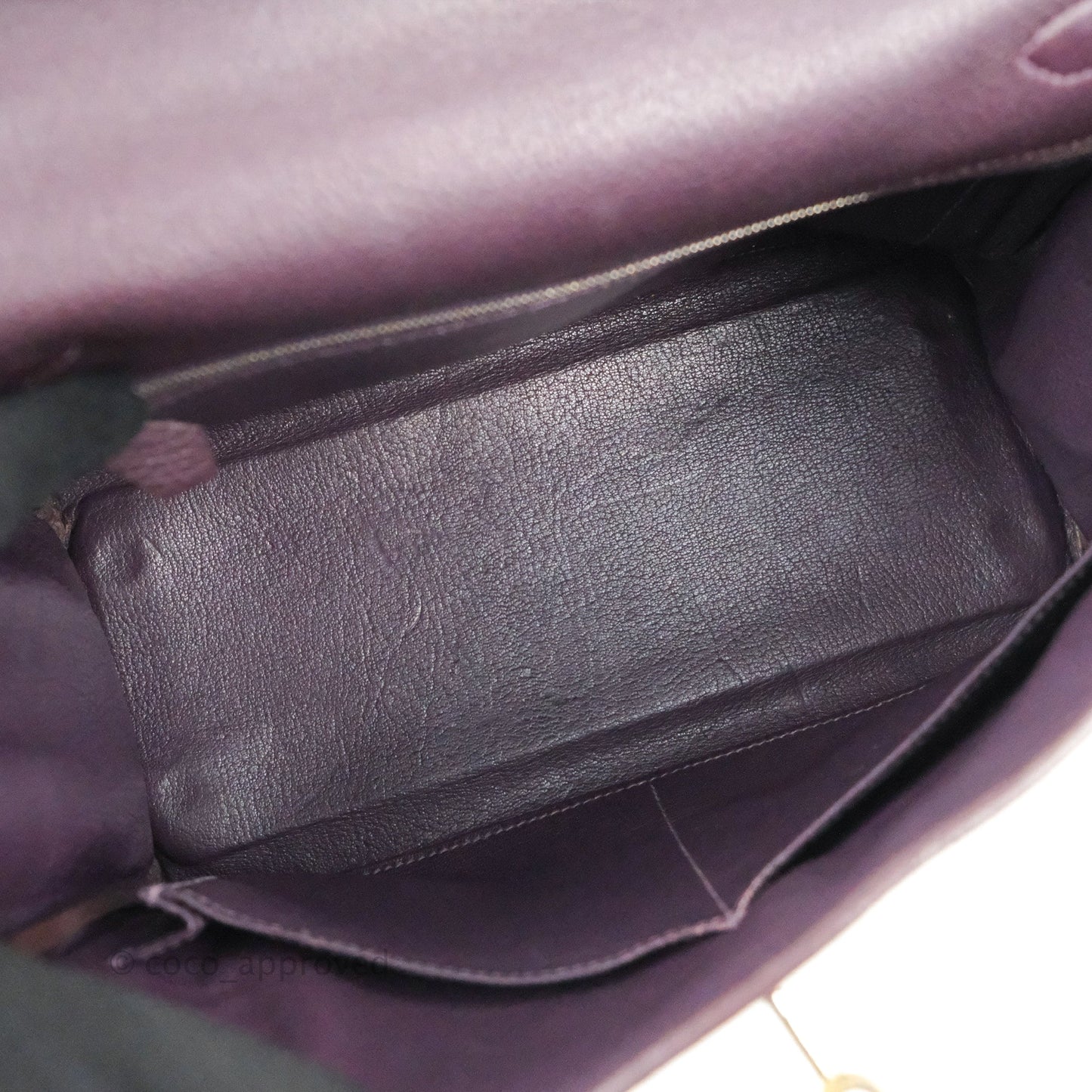 Hermès Retourne Kelly 28 Raisin TPM Palladium Hardware