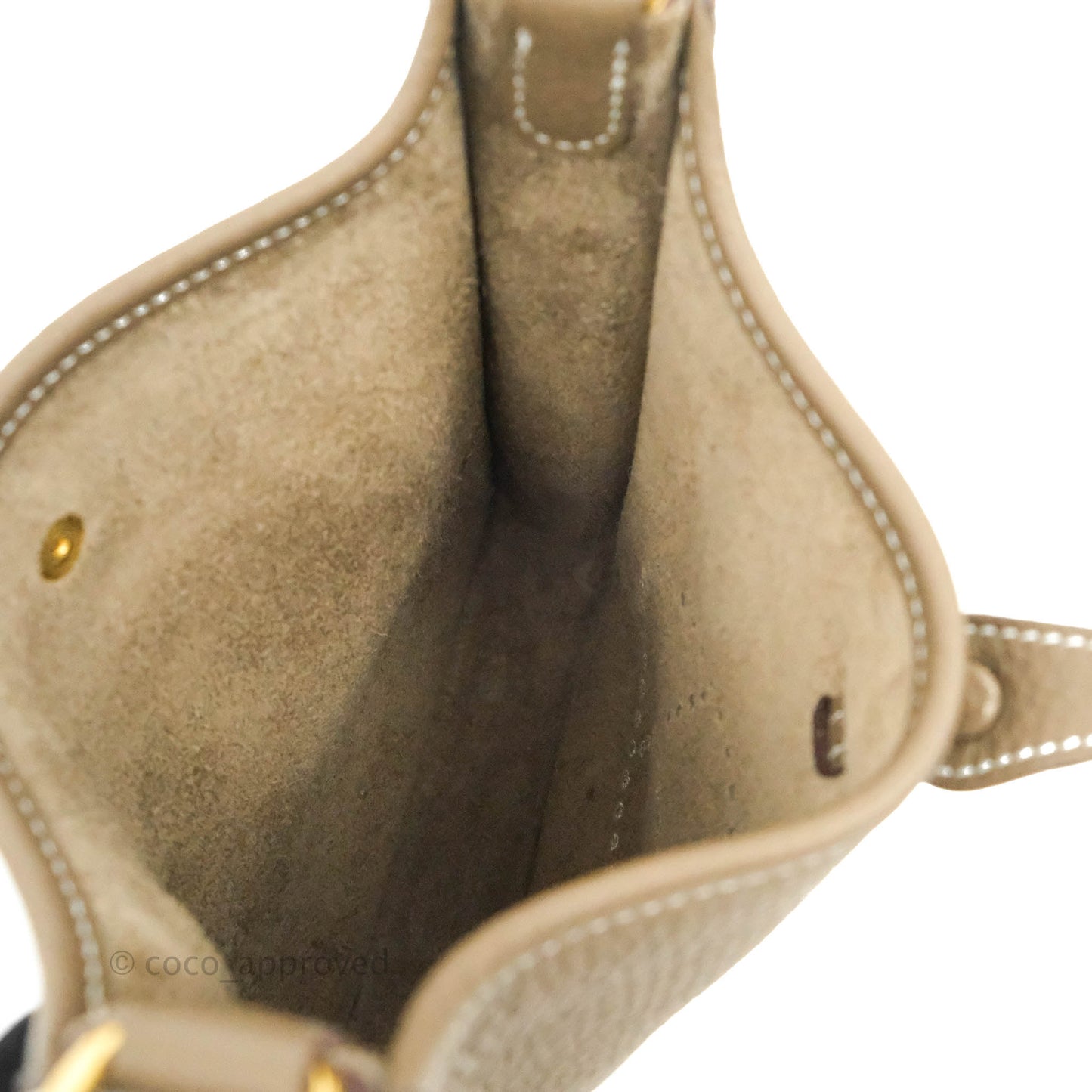 Hermès Mini Evelyne 16 Amazone Clemence Etoupe Gold Hardware