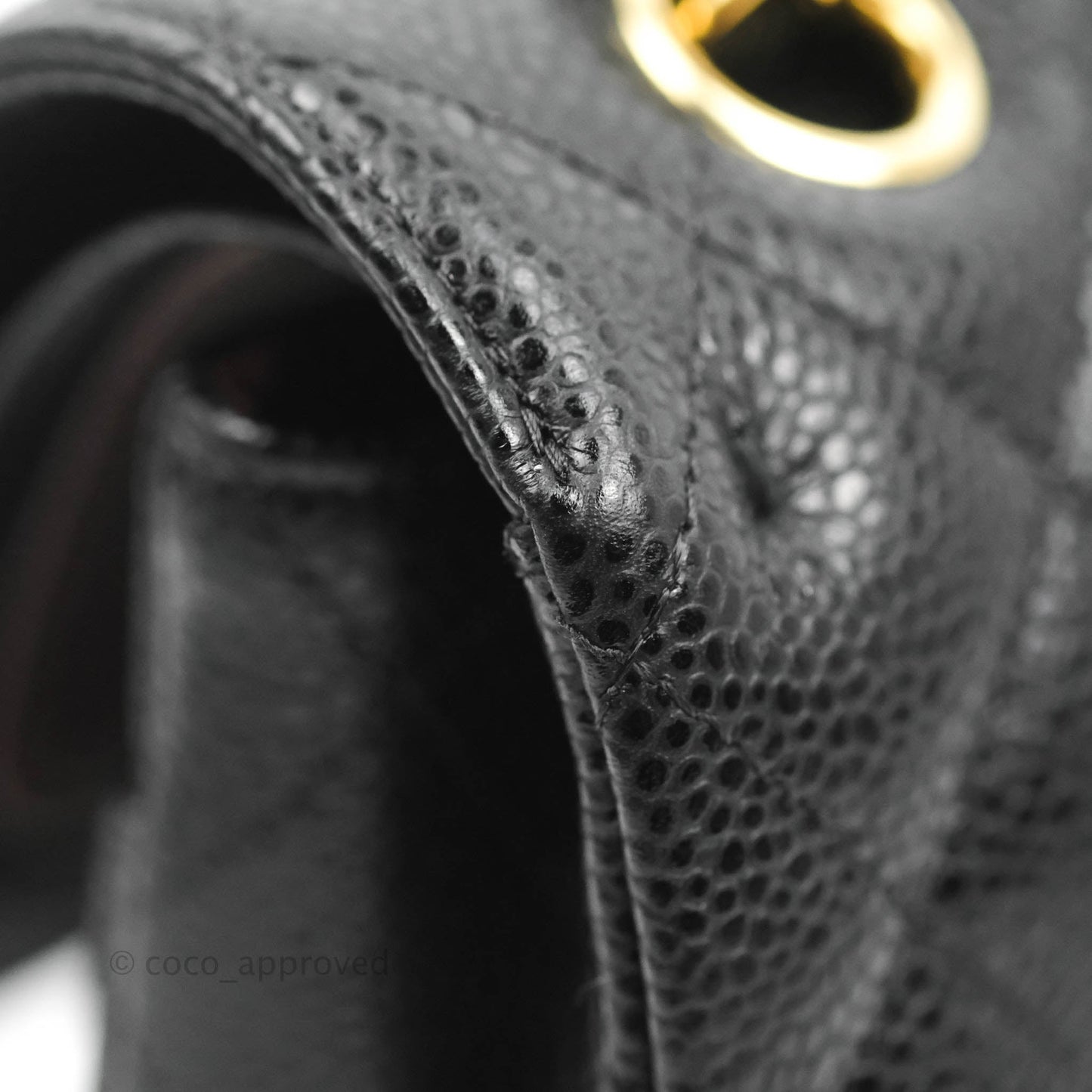 Chanel Classic M/L Medium Flap Quilted Black Caviar Gold Hardware