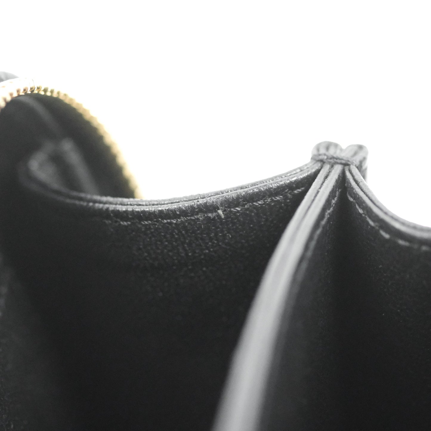 Chanel Quilted Small CC Filigree Vanity Case Black Caviar
